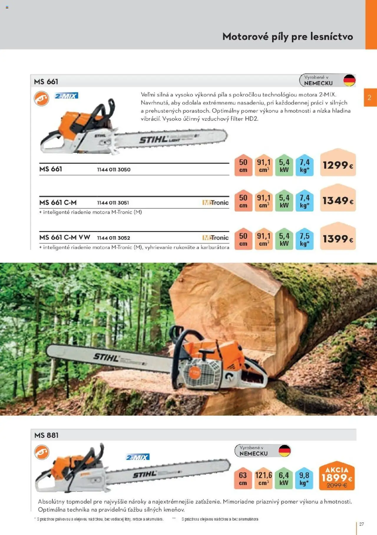 Nové STIHL akcie – leták je platný od 29.09.2025 | Strana: 27 | Produkty: Píla