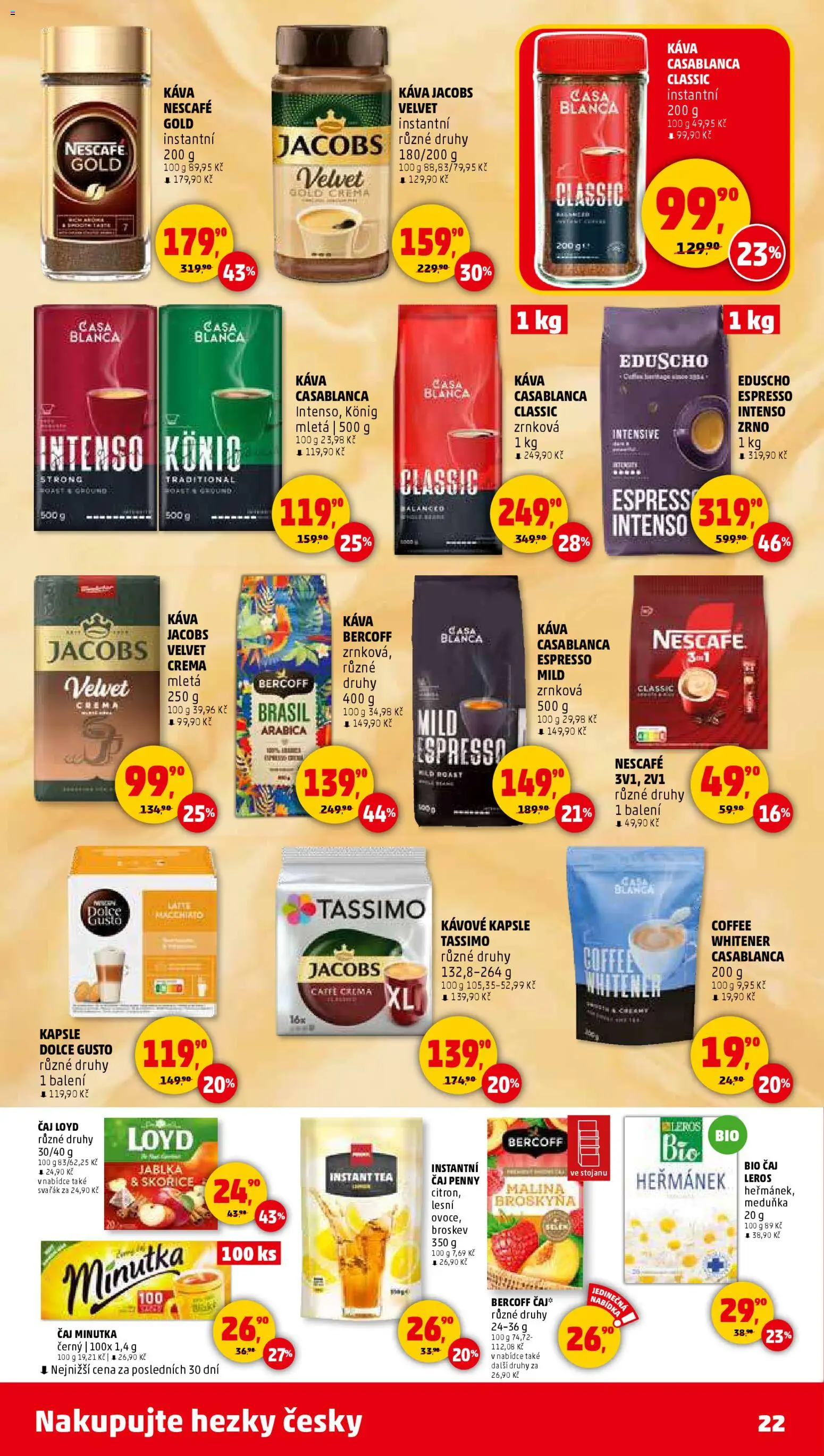 Penny Market leták - Čtvrtečník od 02.01.2026 | Strana: 22 | Produkty: Dolce Gusto, Svařák, Káva, Kapsle Dolce Gusto