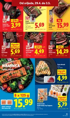 Tuna odrezak, 200 g - Pregled kataloga iz trgovine Lidl, vrijedi od 27.04.2026 | Stranica: 53