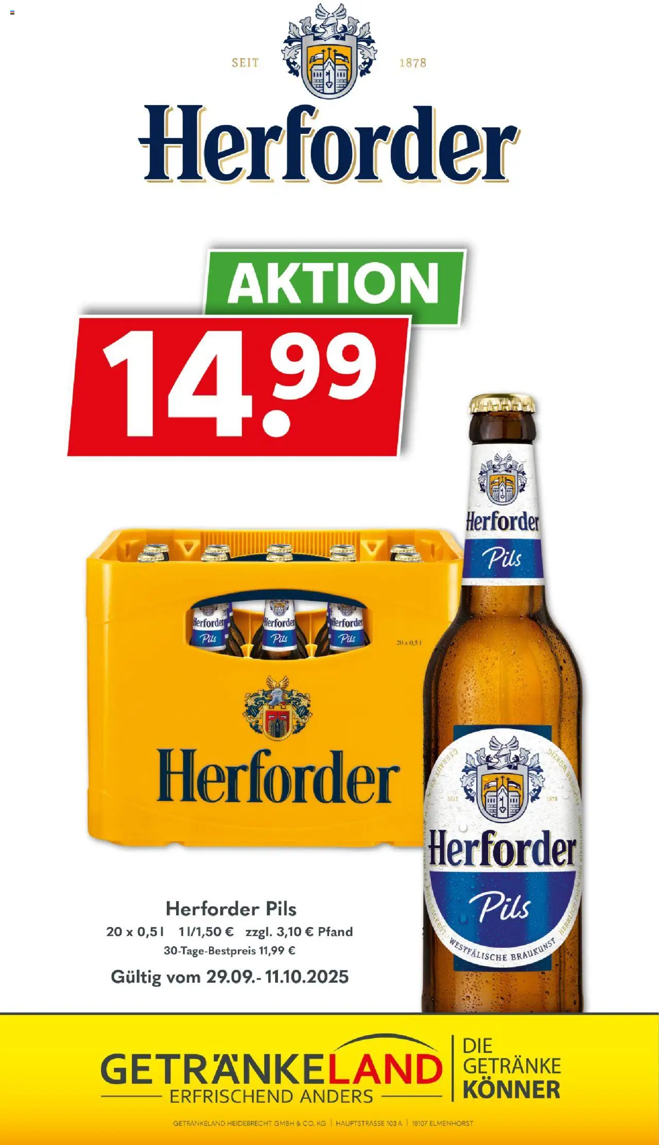 Getränkeland Prospekt 	 – gültig ab 29.09.2025 | Seite: 10 | Produkte: Pils