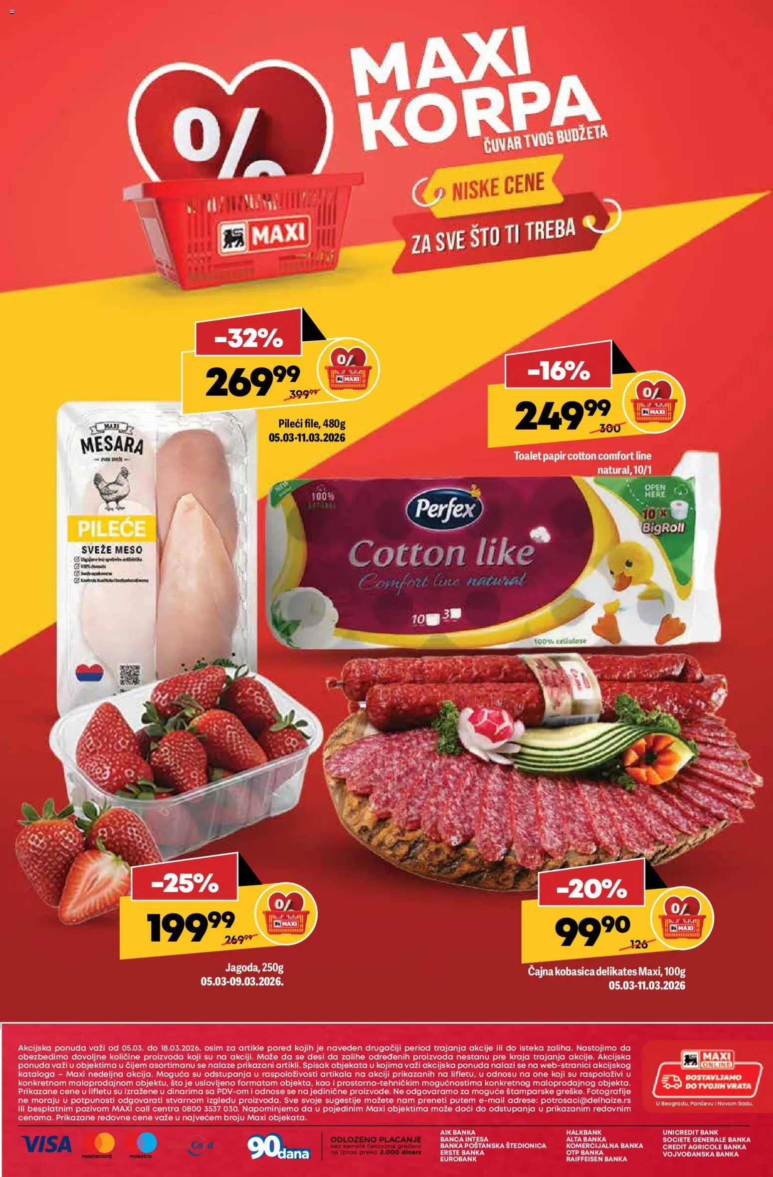 Mega Maxi katalog - važi od 05.03.2026 | Strana: 10 | Proizvode: Toalet papir, Sto, Vrata, Korpa