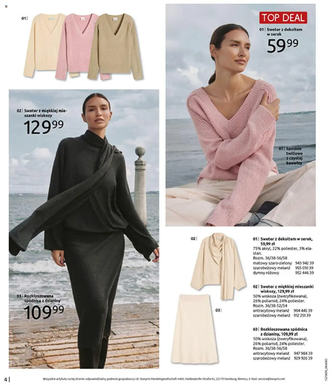 BonPrix Katalog - Przytulny Sezon Przejściowy od 22.09.2025 | Strona: 6 | Produkty: Sweter, Top, Spodnie