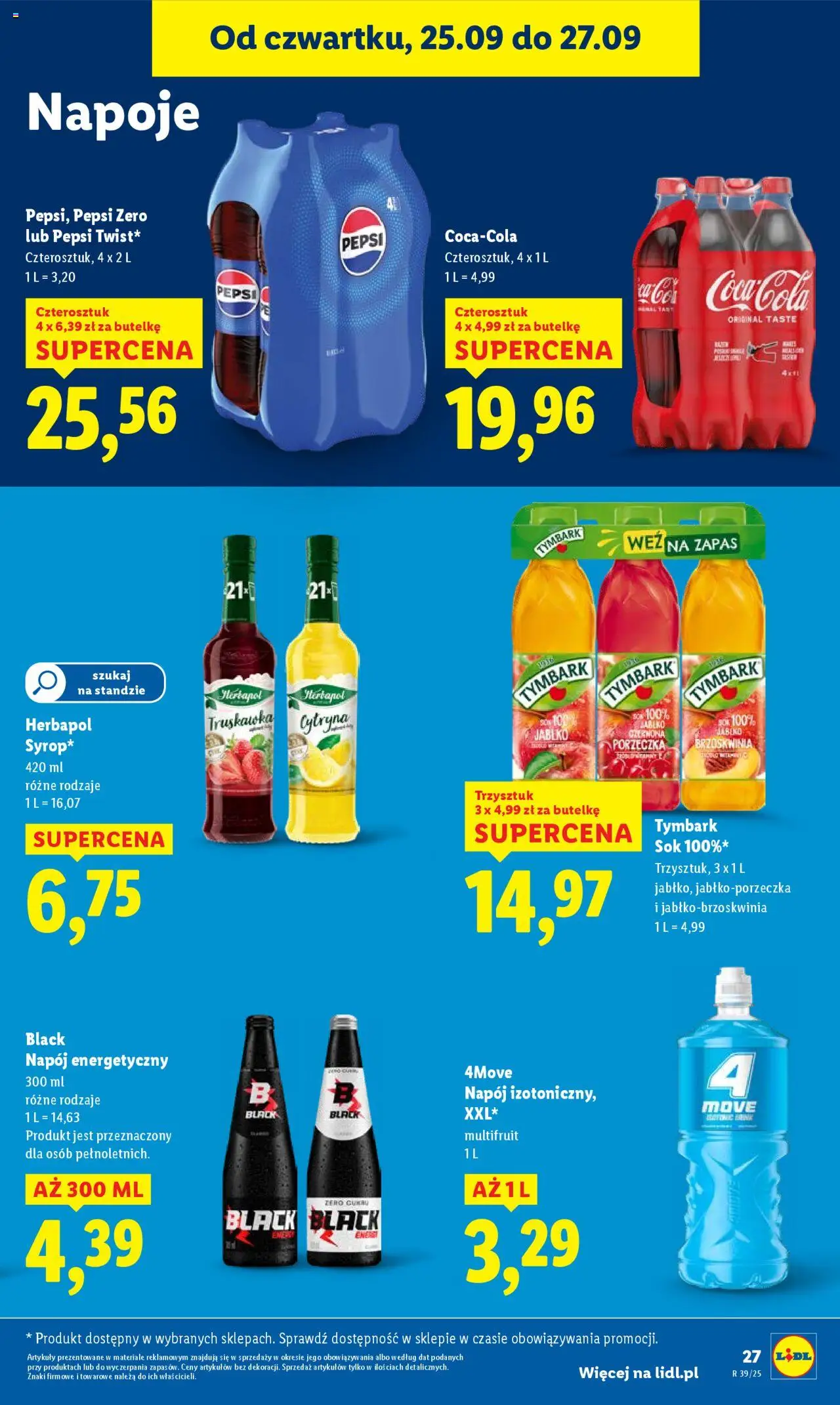 Lidl Gazetka od 25.09.2025 | Strona: 29 | Produkty: Cytryna, Napoje, Porzeczka, Sok