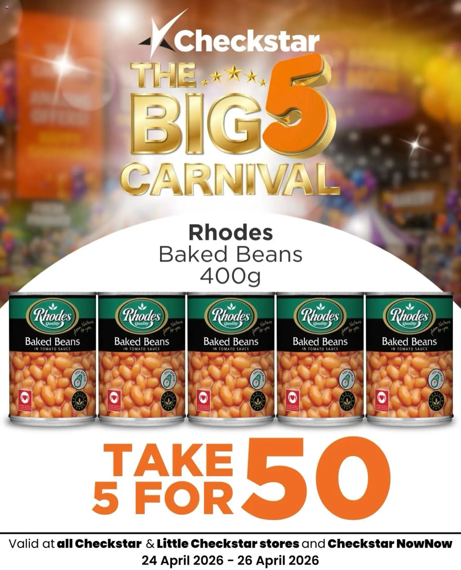 New Check Star catalogue – valid from 24.04.2026 | Page: 5 | Products: Beans, Baked beans, Tomato sauce, Sauce