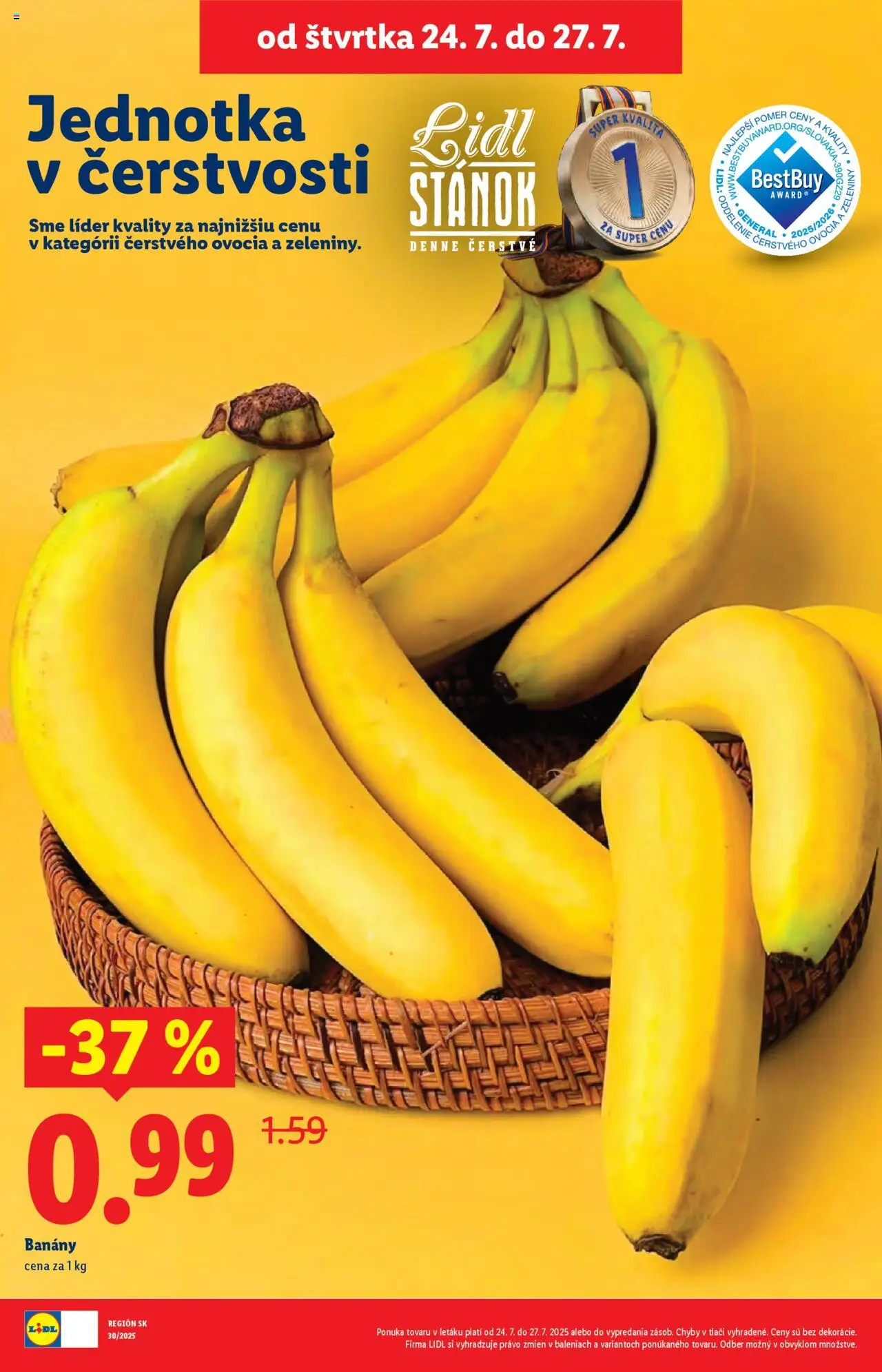Lidl leták │ platný od 21.07.2025 | Strana: 78 | Produkty: Banány