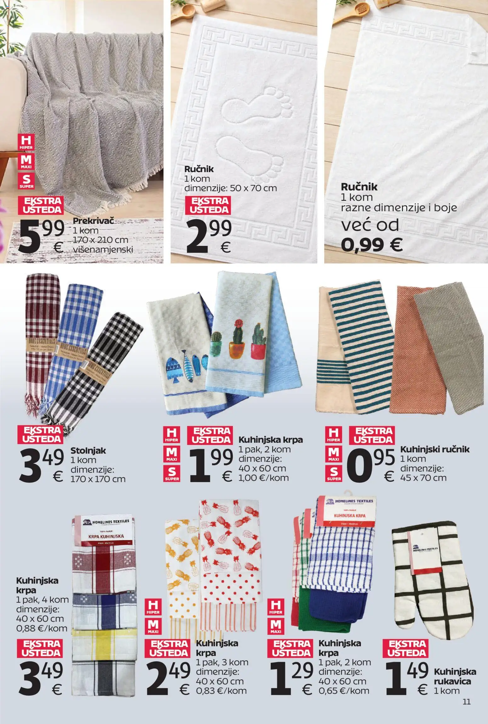 Tommy katalog | vrijedi od 13.04.2026 | Stranica: 11 | Proizvodi: Krpa, Ručnik, Stolnjak