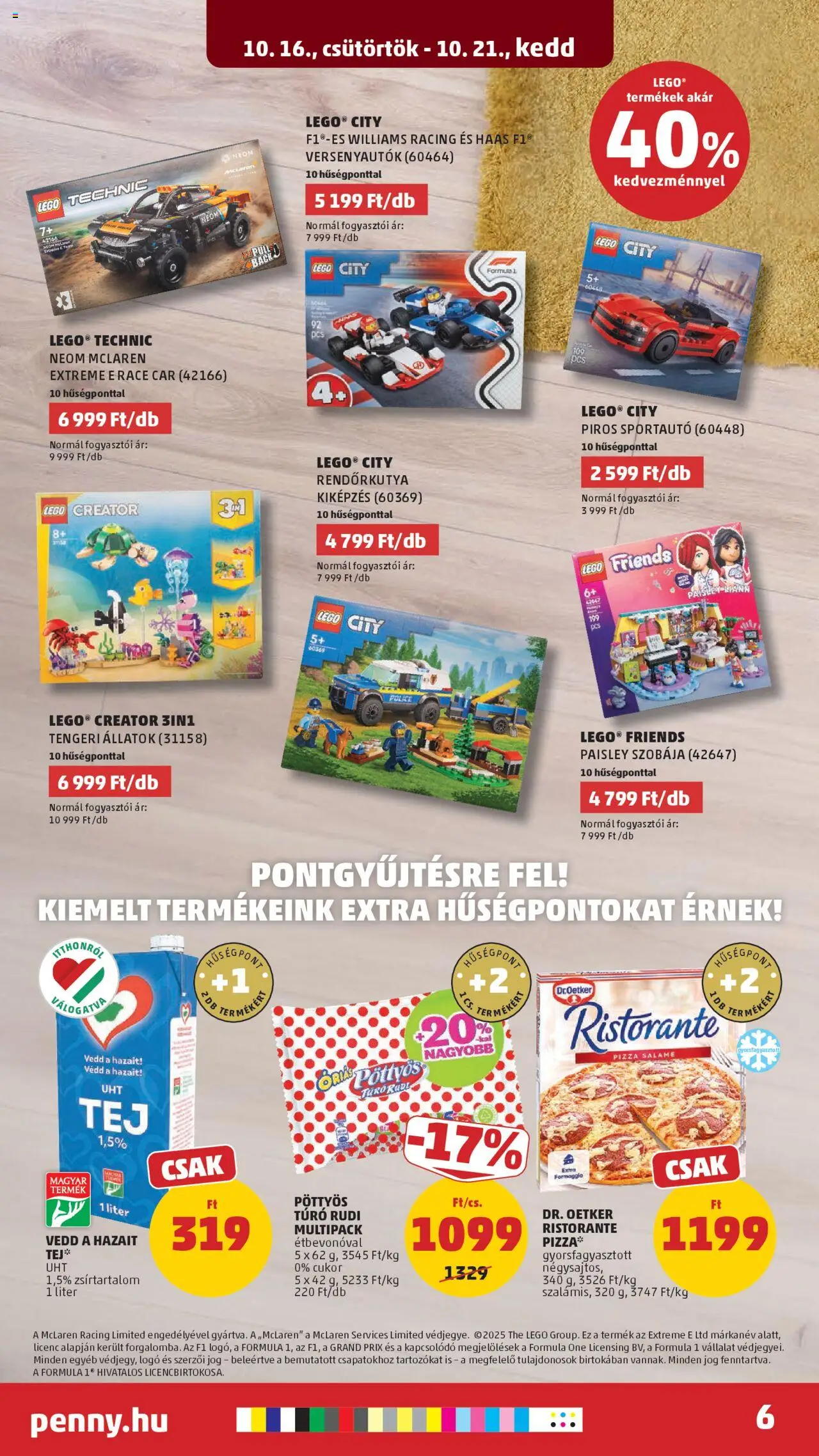 PENNY akciós ujság - amely érvényes a következő dátumtól: 16.10.2025 | Oldal: 8 | Termékek: Túró rudi, Pizza, Túró, Cukor