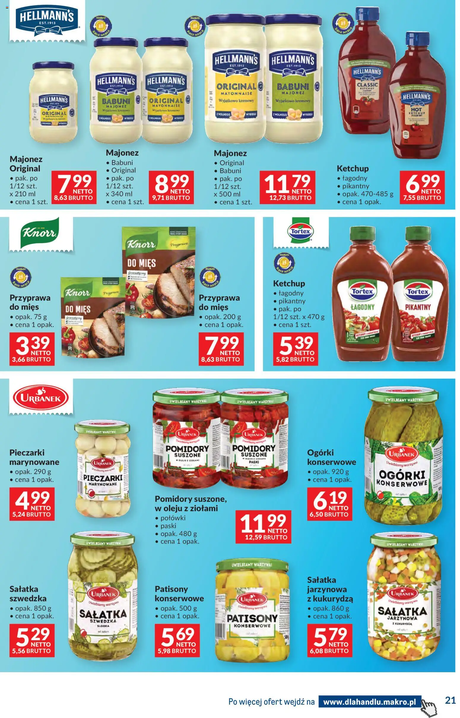 Makro Gazetka - Dystrybucja do sklepów od 27.12.2025 | Strona: 21 | Produkty: Ketchup, Pomidory, Sałatka, Warzywa