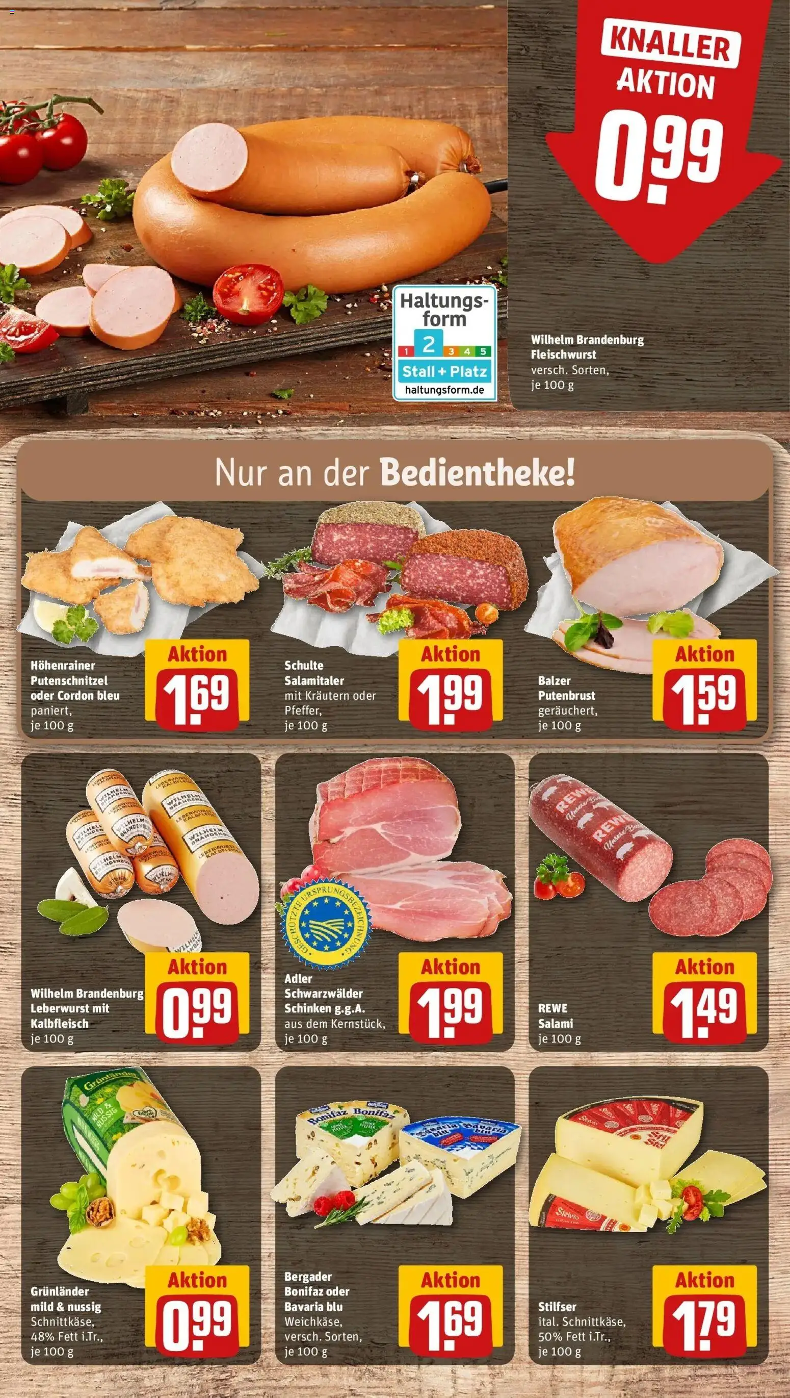 Rewe Prospekt Schleswig	 – gültig ab 09.03.2026 | Seite: 9 | Produkte: Schnitzel, Putenschnitzel, Salami, Schinken
