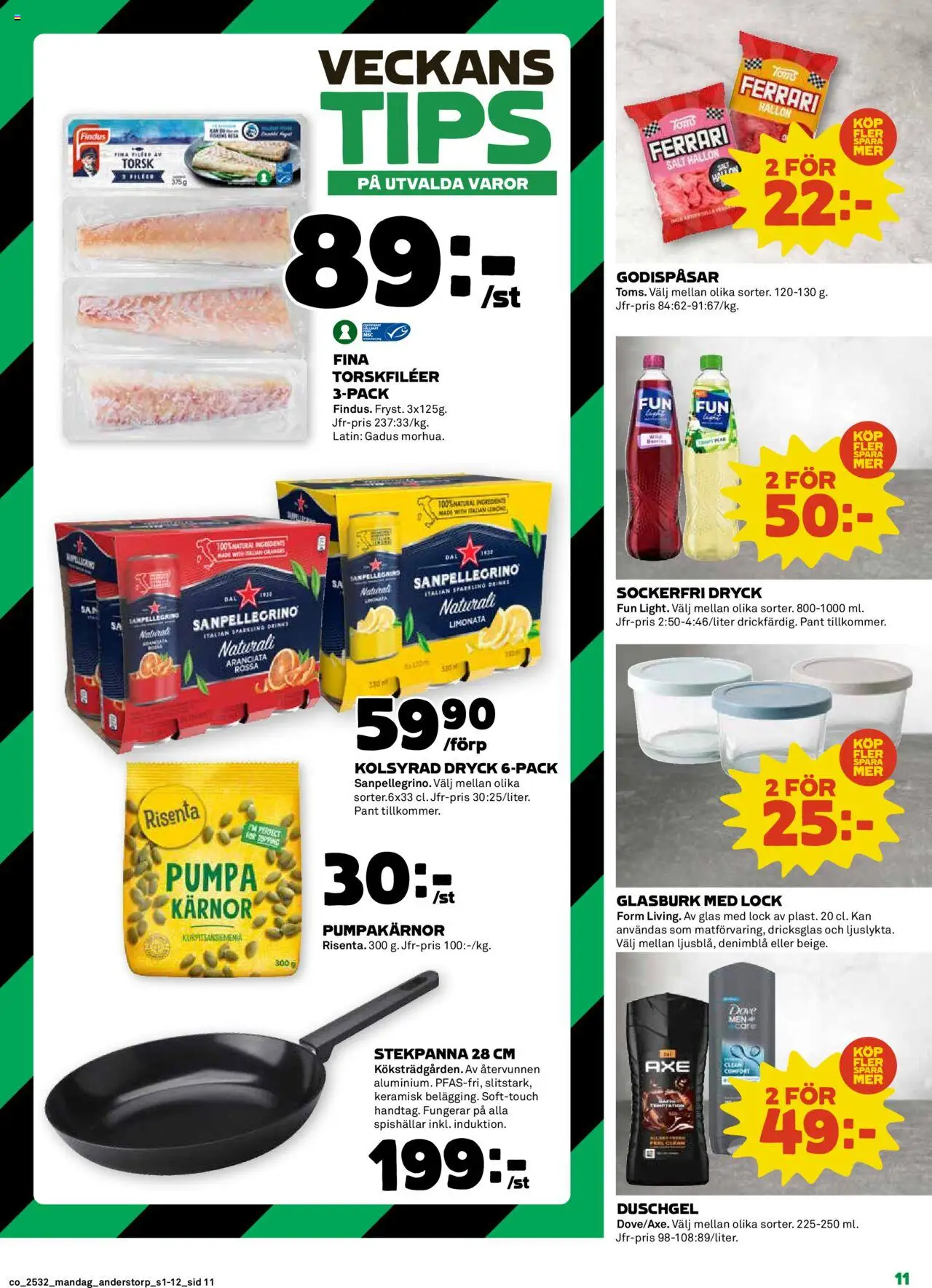 Coop reklamblad aktuell från 04.08.2025 | Sida: 11 | Produkter: Salt, Hallon, Stekpanna, Pumpa