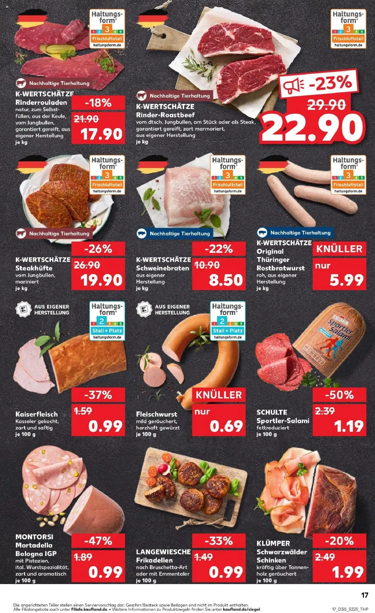 Kaufland prospekt Wesel	 - gültig ab dem 23.07.2025 | Seite: 21 | Produkte: Rinderrouladen, Salami, Schinken