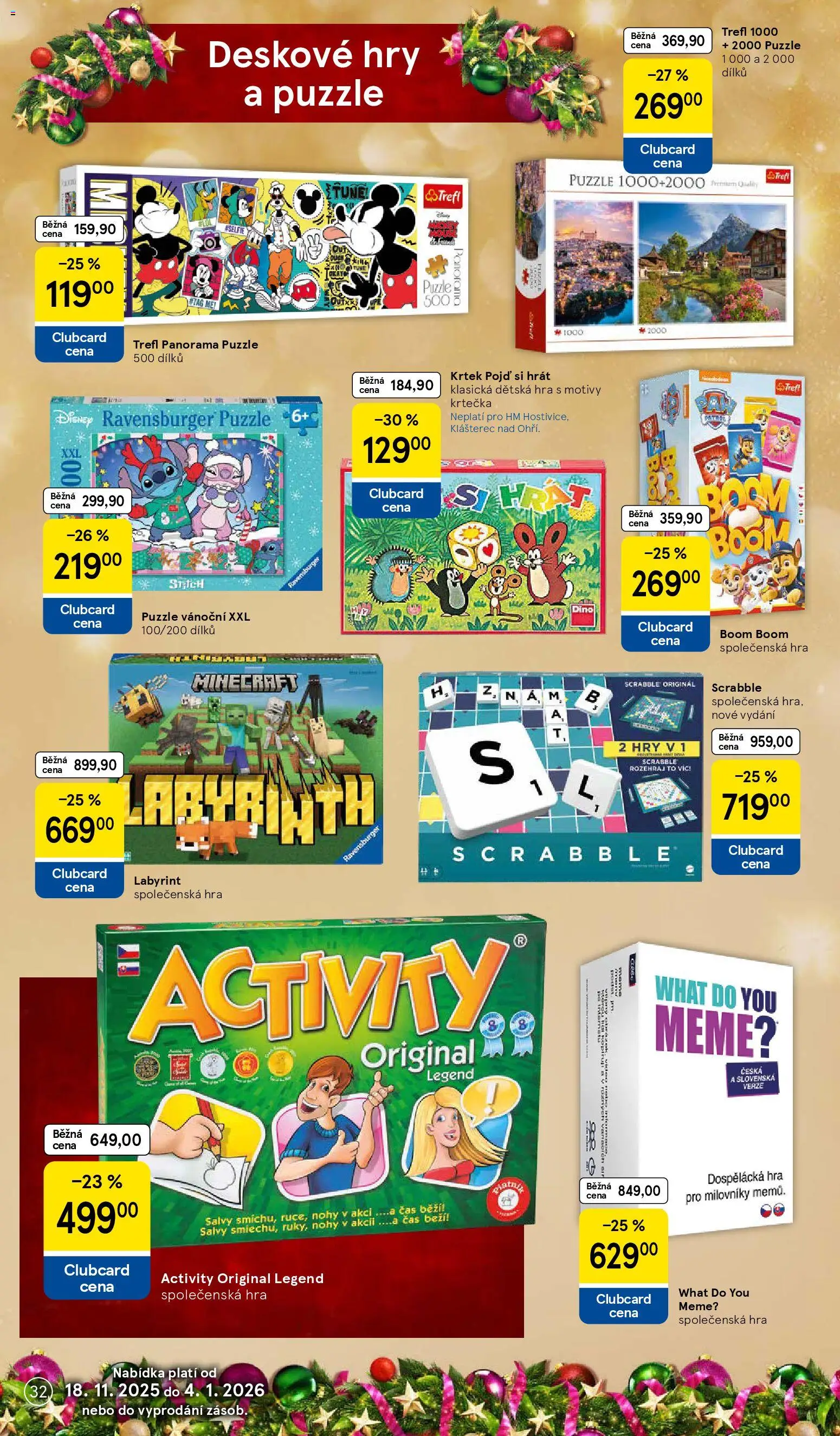 Tesco katalog od 25.11.2025 | Strana: 32 | Produkty: Hra, Deskové hry, Puzzle
