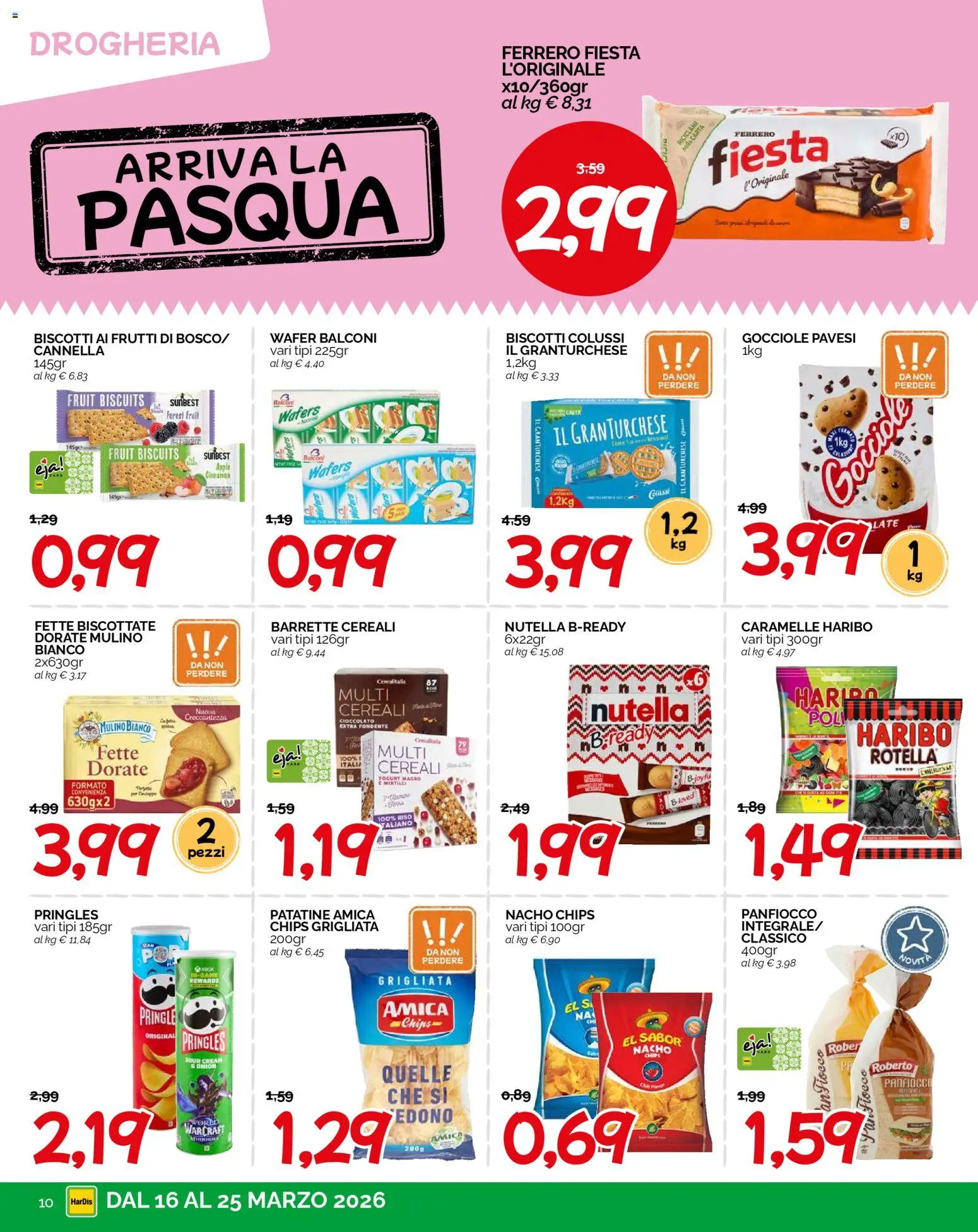 Volantino HarDis del 16.03.2026 | Pagina: 10 | Prodotti: Yogurt, Riso, Caramelle, Mirtilli