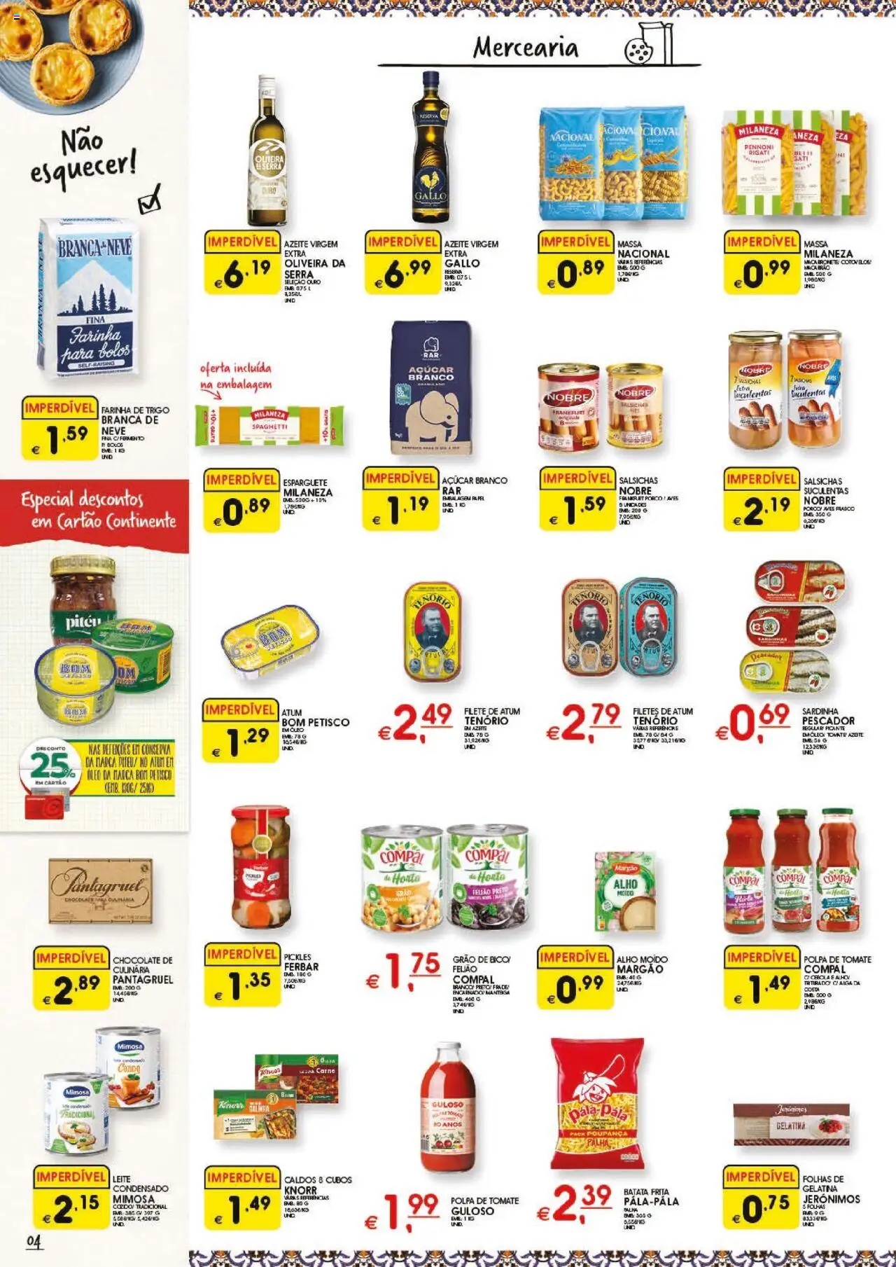 Meu Super folheto │ válido de 07.08.2025 | Página: 4 | Produtos: Esparguete, Chocolate, Açúcar, Carne