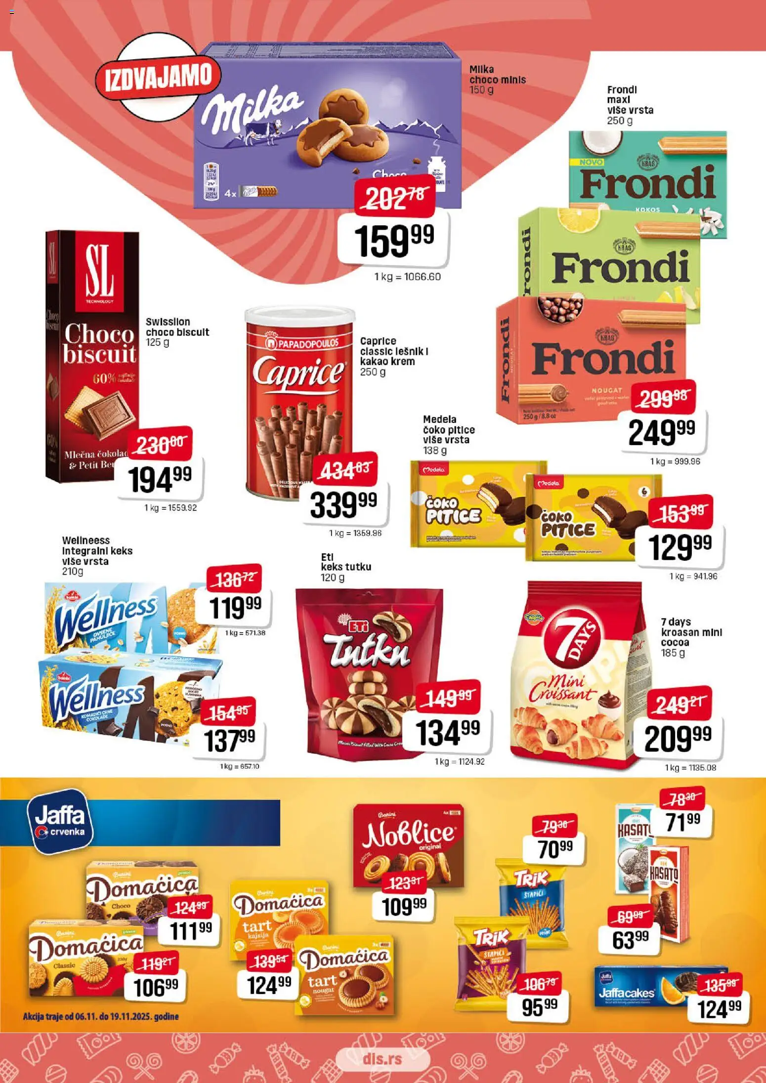 DIS katalog - važi od 06.11.2025 | Strana: 13 | Proizvode: Keks, Lešnik, Kroasan, Domaćica