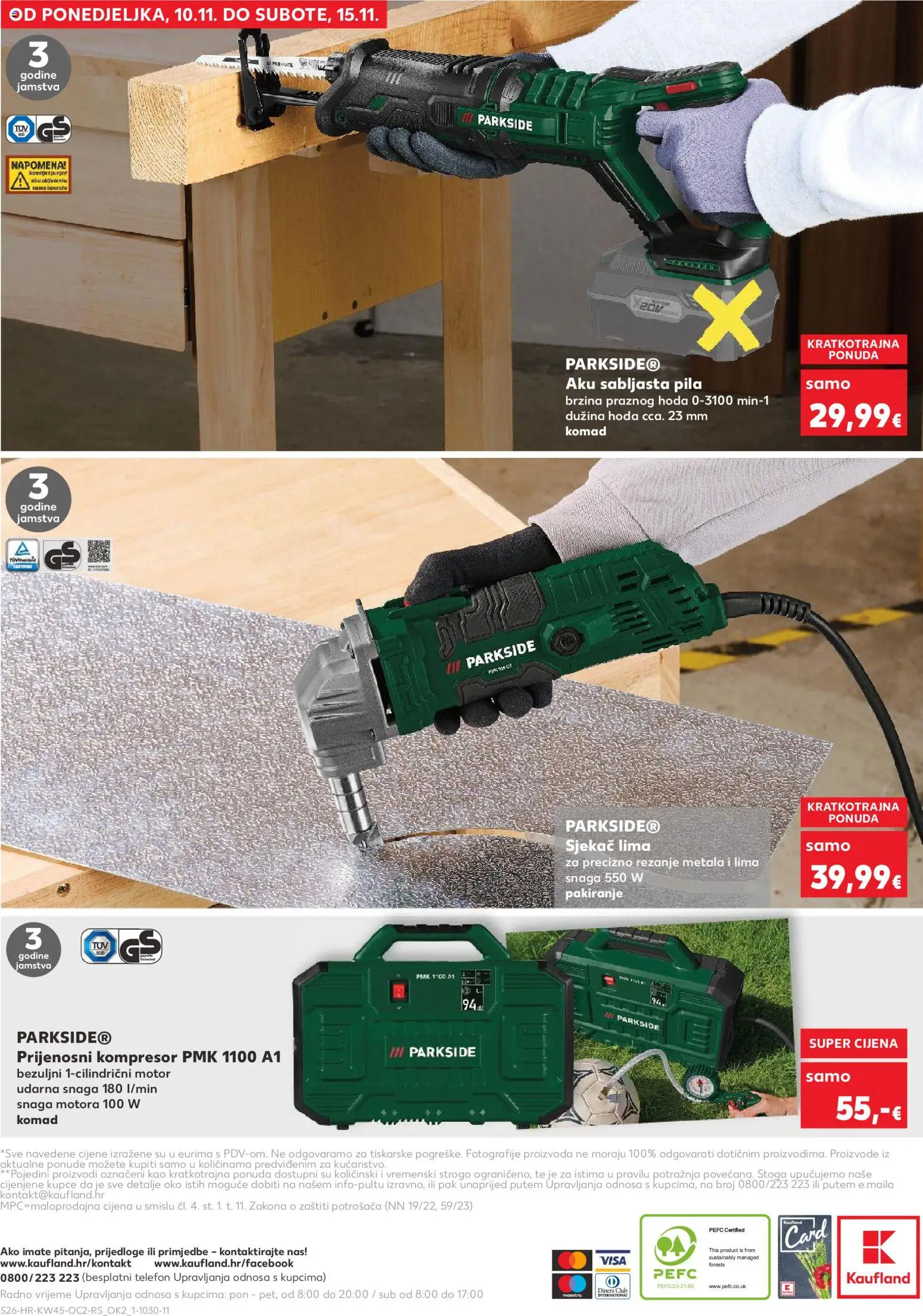 Kaufland katalog | vrijedi od 05.11.2025 | Stranica: 26 | Proizvodi: Kompresor, Telefon, Pila, Parkside