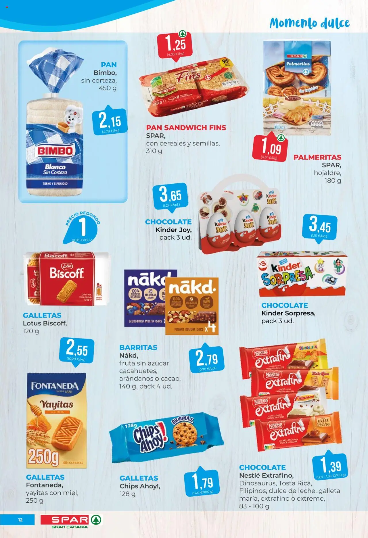 Spar folleto │ válido desde el 19.09.2025 | Página: 12 | Productos: Leche, Pan, Chocolate, Peso