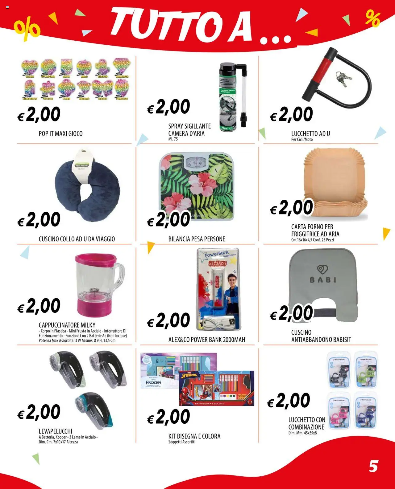 Volantino Galassia del 31.07.2025 | Pagina: 5 | Prodotti: Levapelucchi, Carta forno, Friggitrice, Batterie