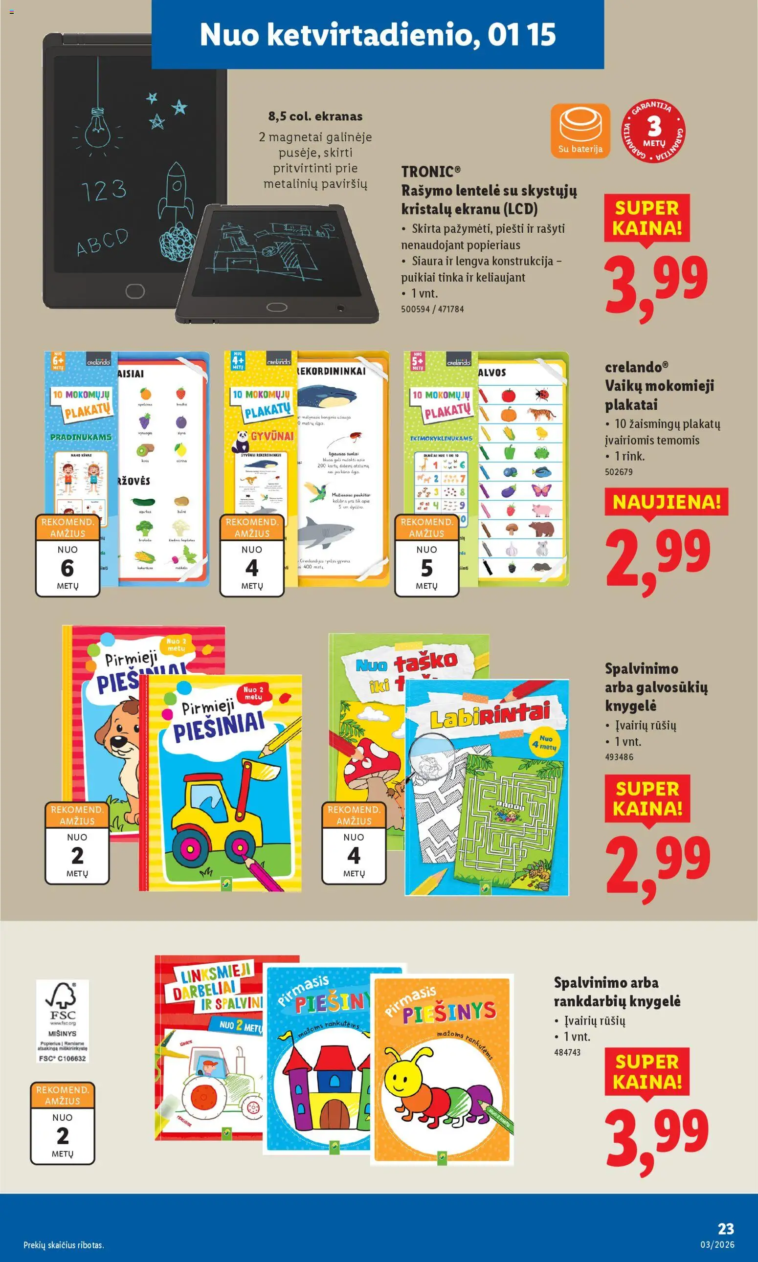 LIDL akcijos nuo 12.01.2026 | Puslapis: 23 | Prekių: Baterija