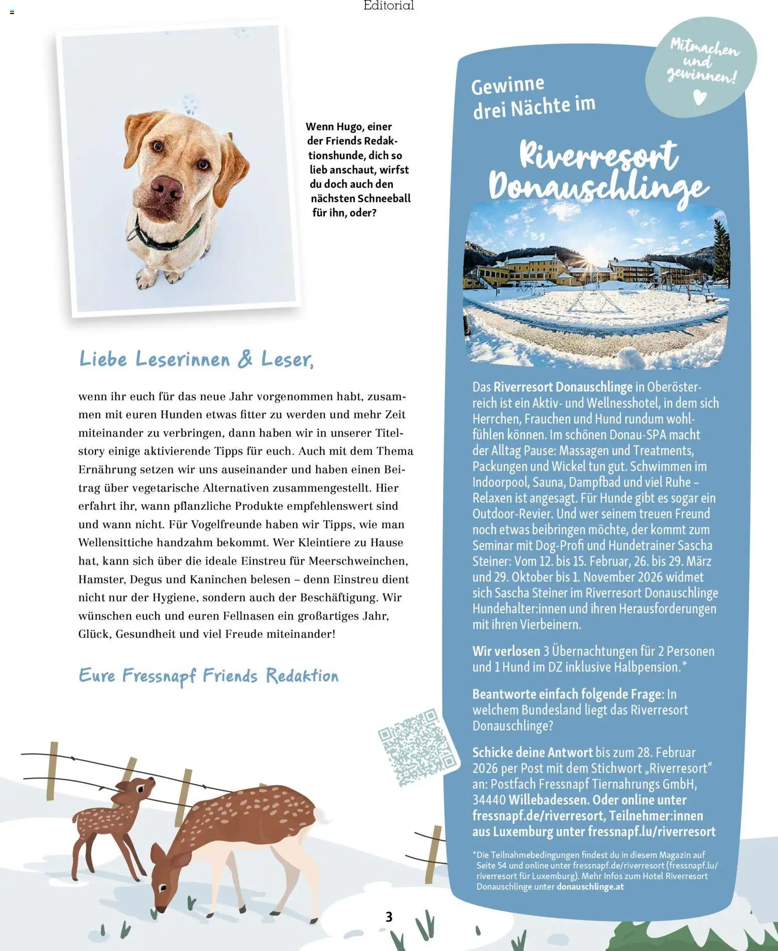 Fressnapf Friends Magazin – gültig ab 01.01.2026 | Seite: 3 | Produkte: Kaninchen