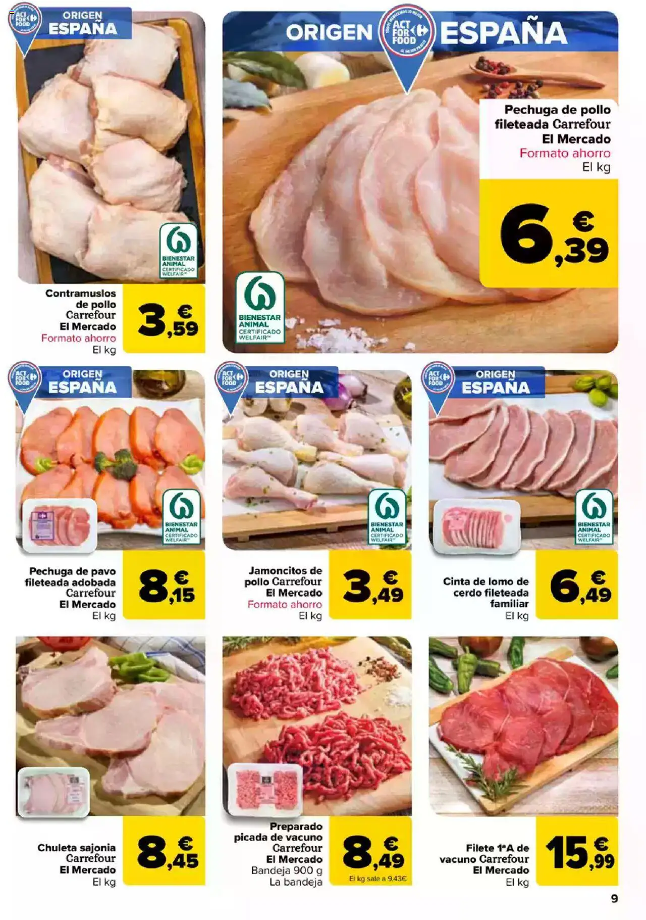 Carrefour folleto │ válido desde el 26.06.2025 | Página: 8 | Productos: Pechuga de pollo fileteada, Cerdo, Filete, Bandeja
