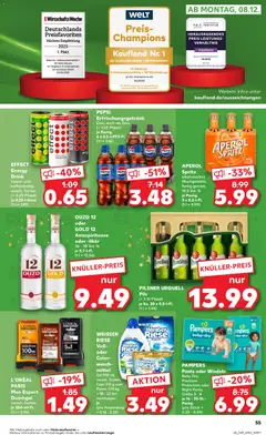 Kaufland Prospekt 	 ab 04.12.2025 gültig | Seite: 55 | Produkte: Ouzo, Likör, Pampers, Shower Gel