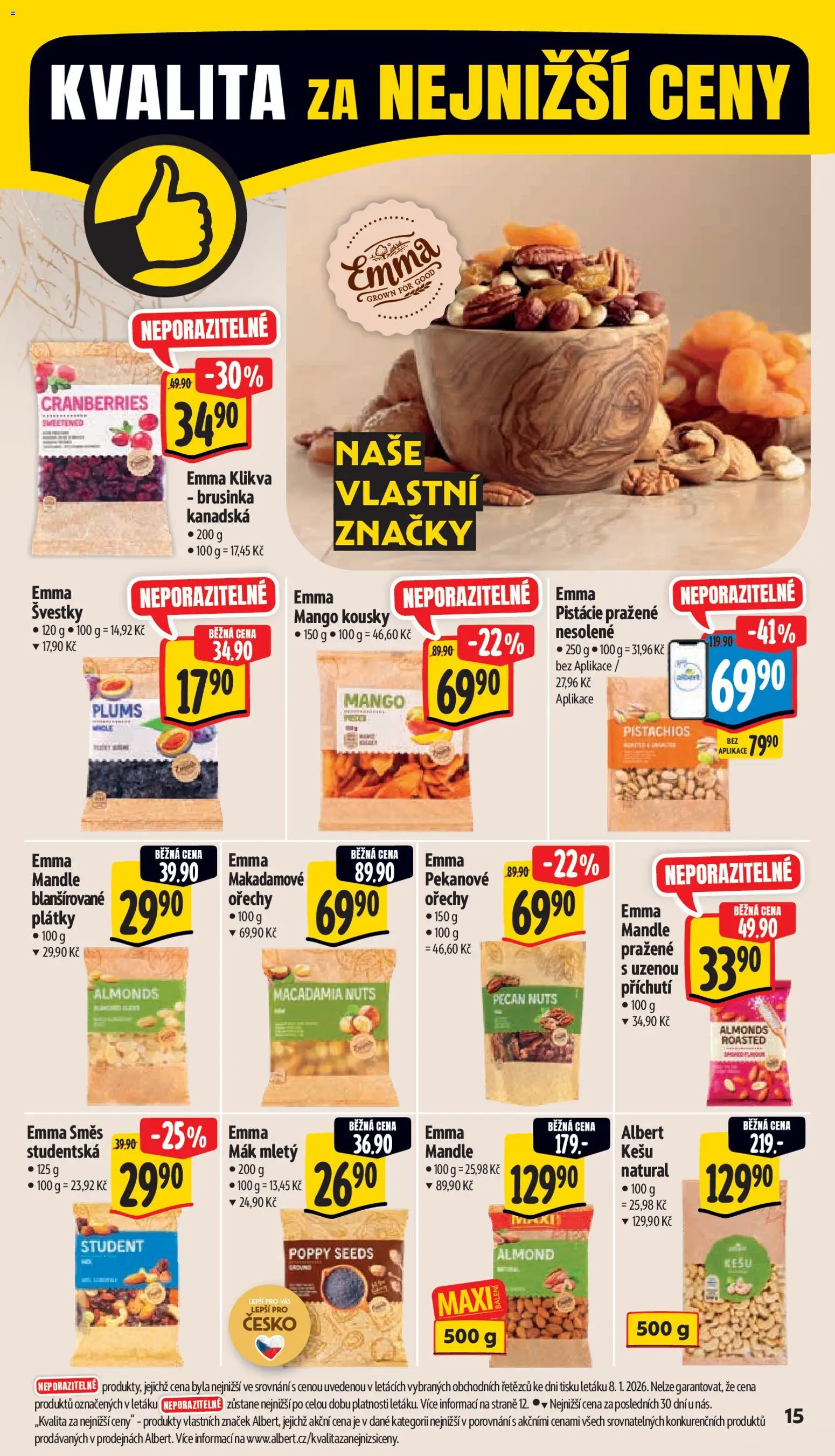 Albert leták - Supermarket od 14.01.2026 | Strana: 21 | Produkty: Kešu, Mango, Pistácie, Mandle