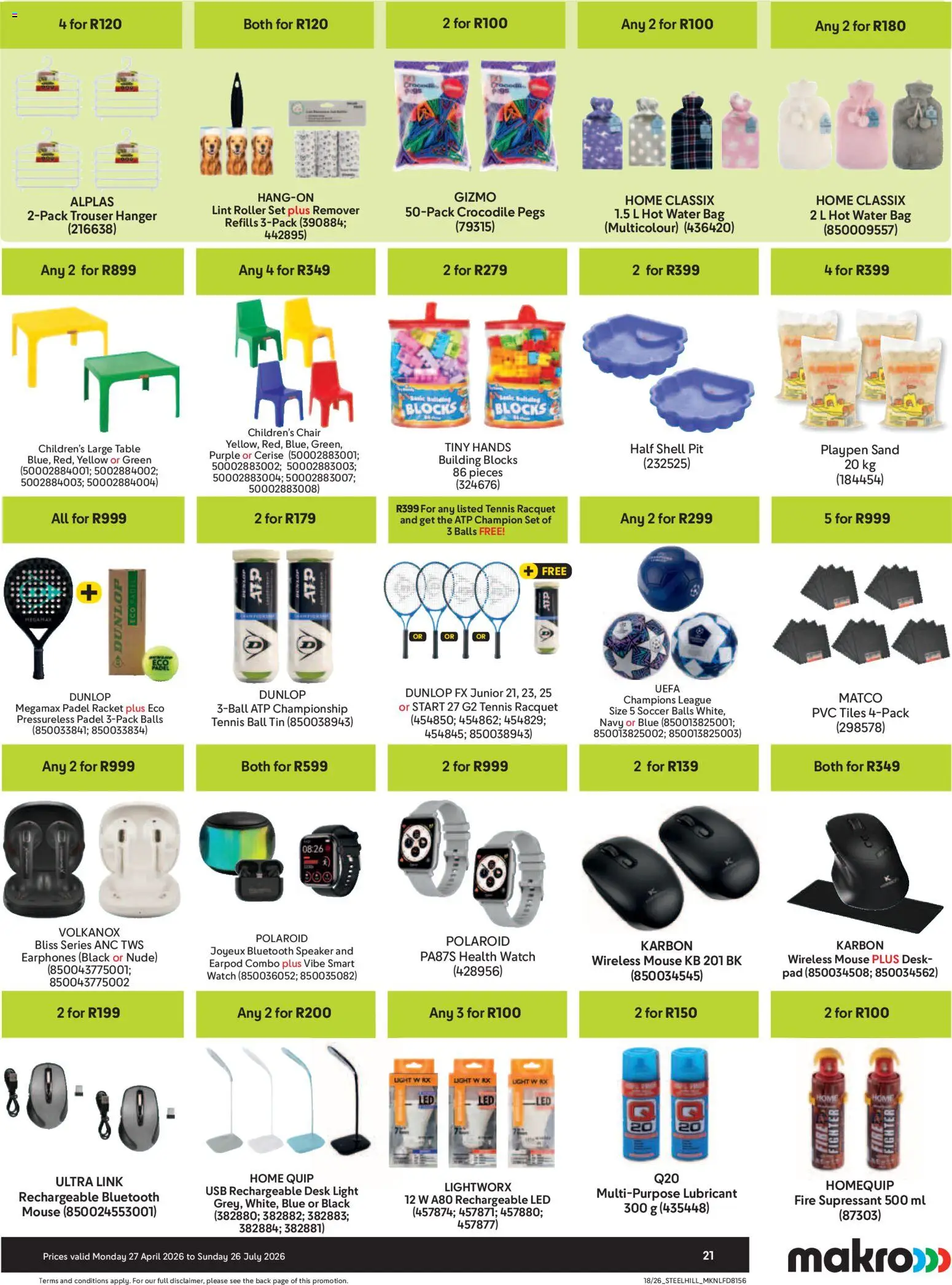 New Makro catalogue – valid from 27.04.2026 | Page: 21 | Products: Earphones, Desk, Bag, Chair