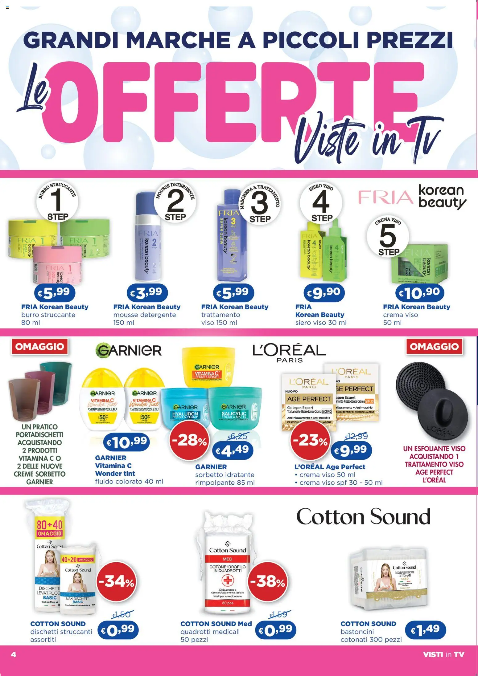 Volantino Acqua e Sapone del 18.03.2026 | Pagina: 4 | Prodotti: Crema viso, Sorbetto, Burro, TV