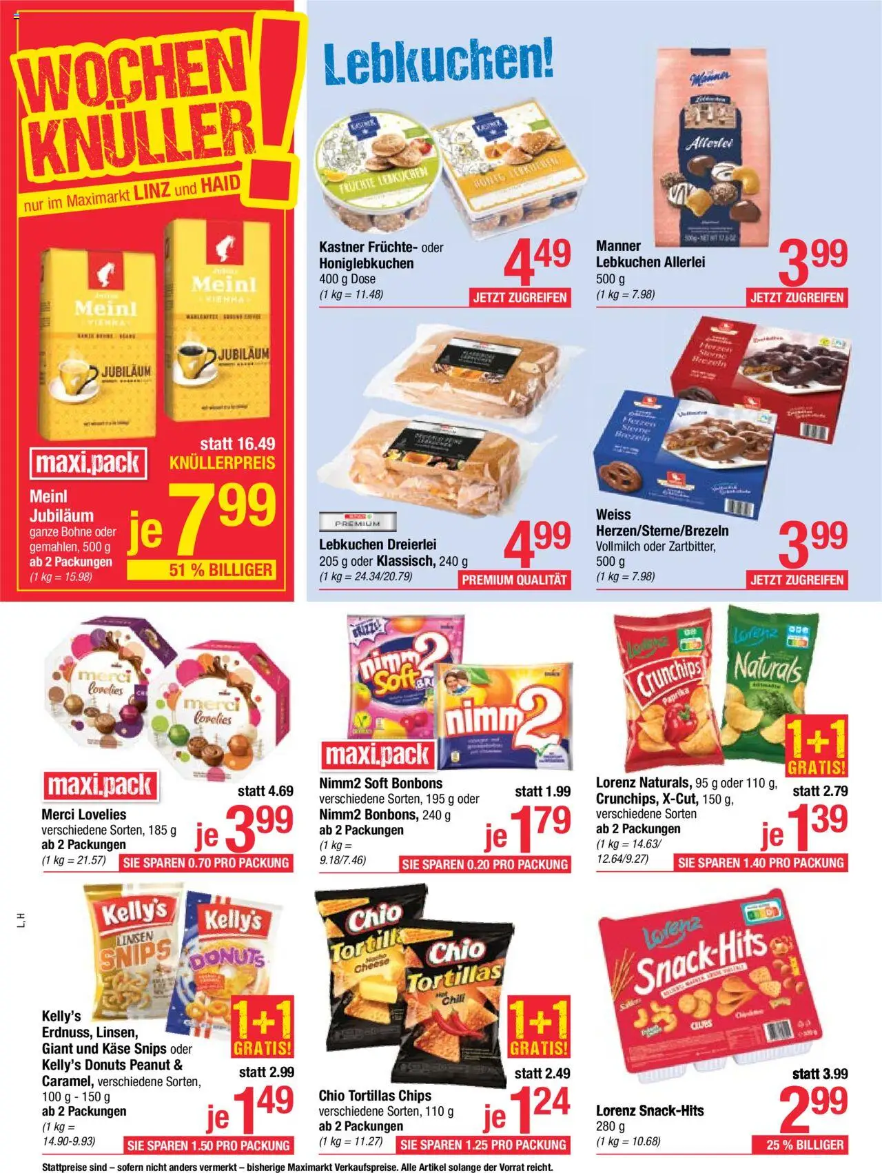 Maximarkt Flugblatt gültig ab 18.08.2025 | Seite: 10 | Produkte: Chips, Chili, Käse