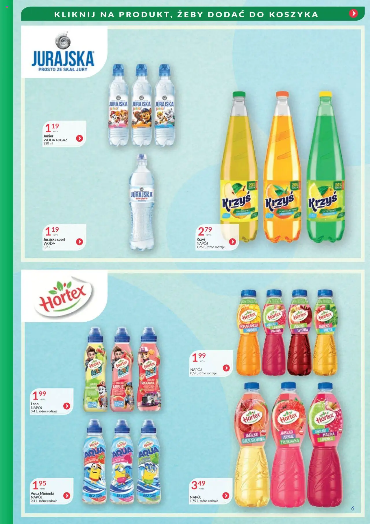 Eurocash Gazetka - Napoje, przekąski i piwa od 01.06.2025 | Strona: 6 | Produkty: Mango, Brzoskwinia, Mięta, Woda