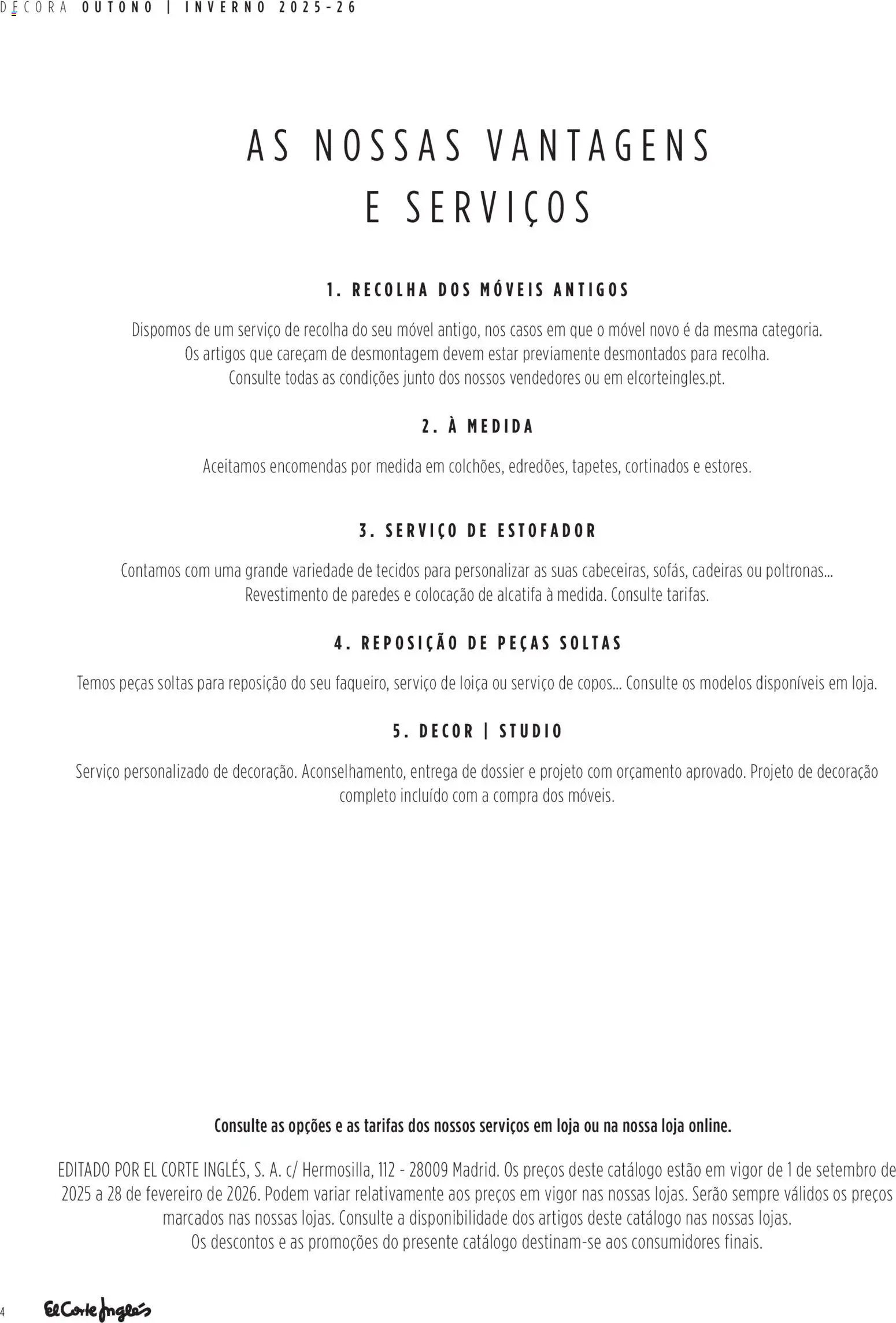 El Corte Ingles Decora │ válido de 23.10.2025 | Página: 4 | Produtos: Copos, Cadeiras, Poltronas