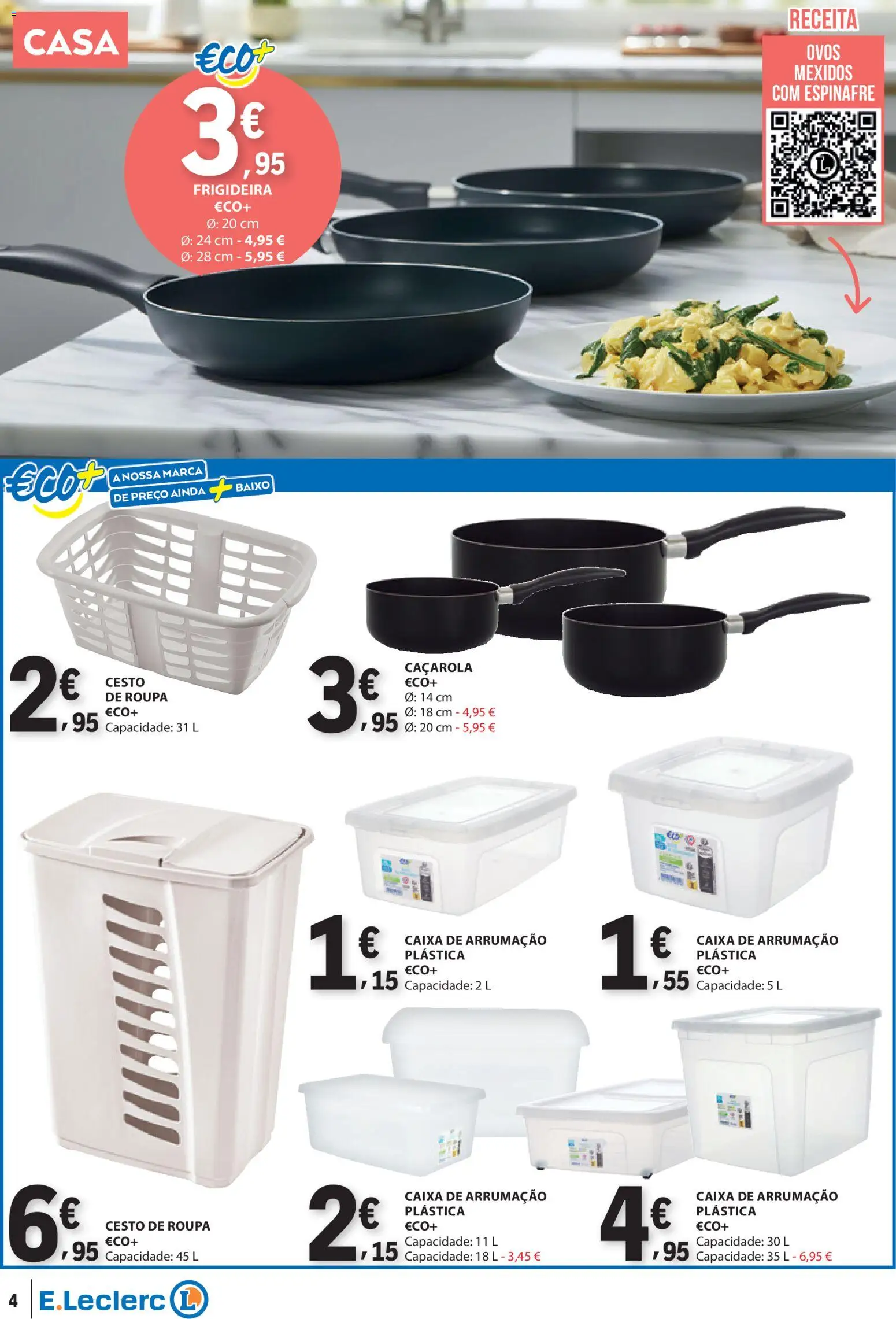 E.Leclerc folheto Não Alimentar │ válido de 15.01.2026 | Página: 4 | Produtos: Frigideira, Caixa, Ovos
