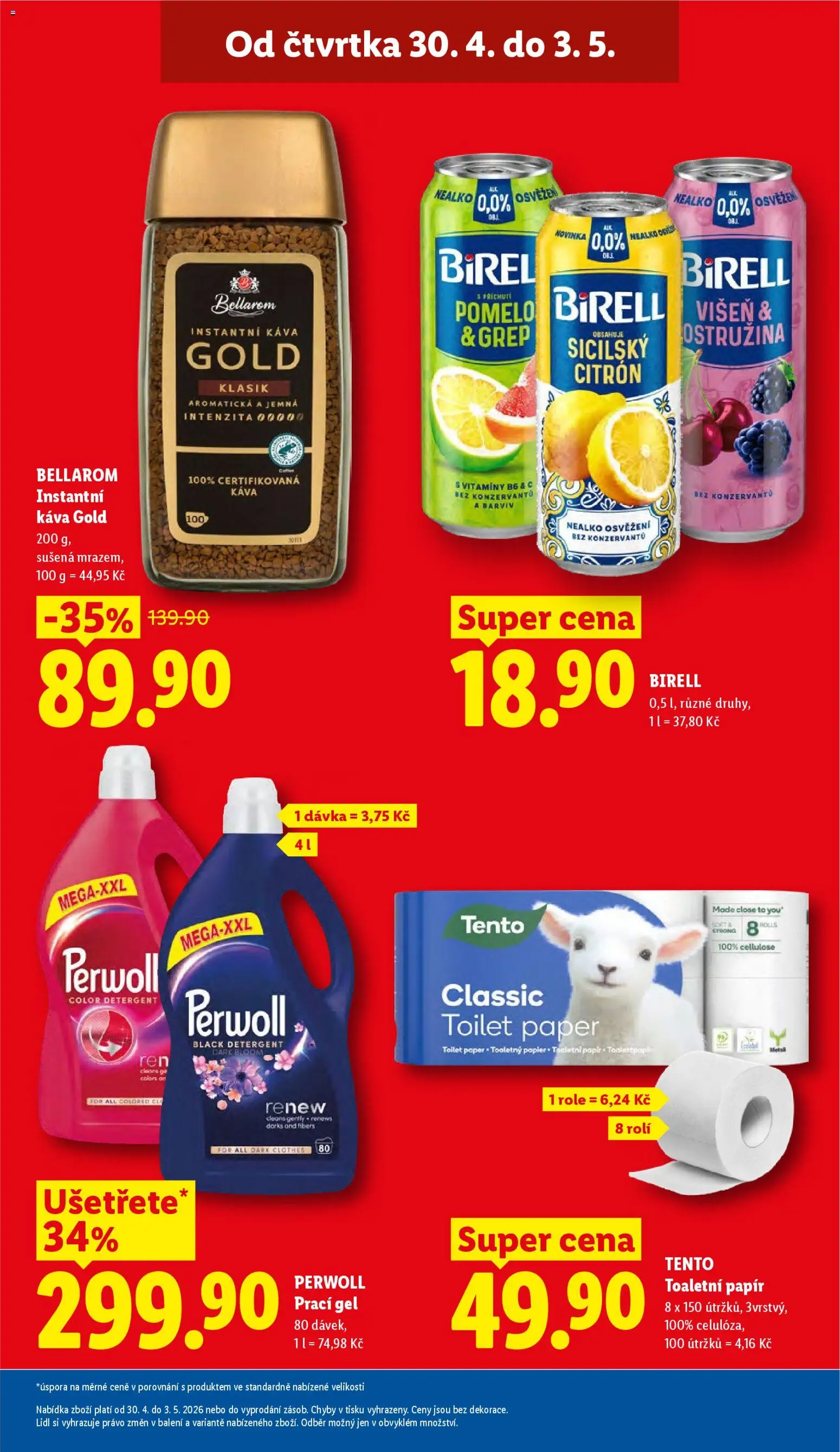 Lidl leták od 30.04.2026 | Strana: 3 | Produkty: Pomelo, Birell, Citron, Bellarom