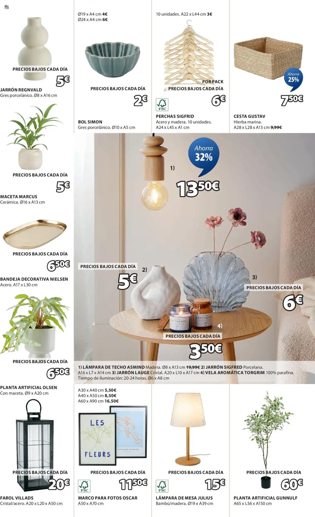 JYSK Grandes ofertas │ válido desde el 03.06.2025 | Página: 19 | Productos: Planta artificial, Marco, Mesa, Jarrón