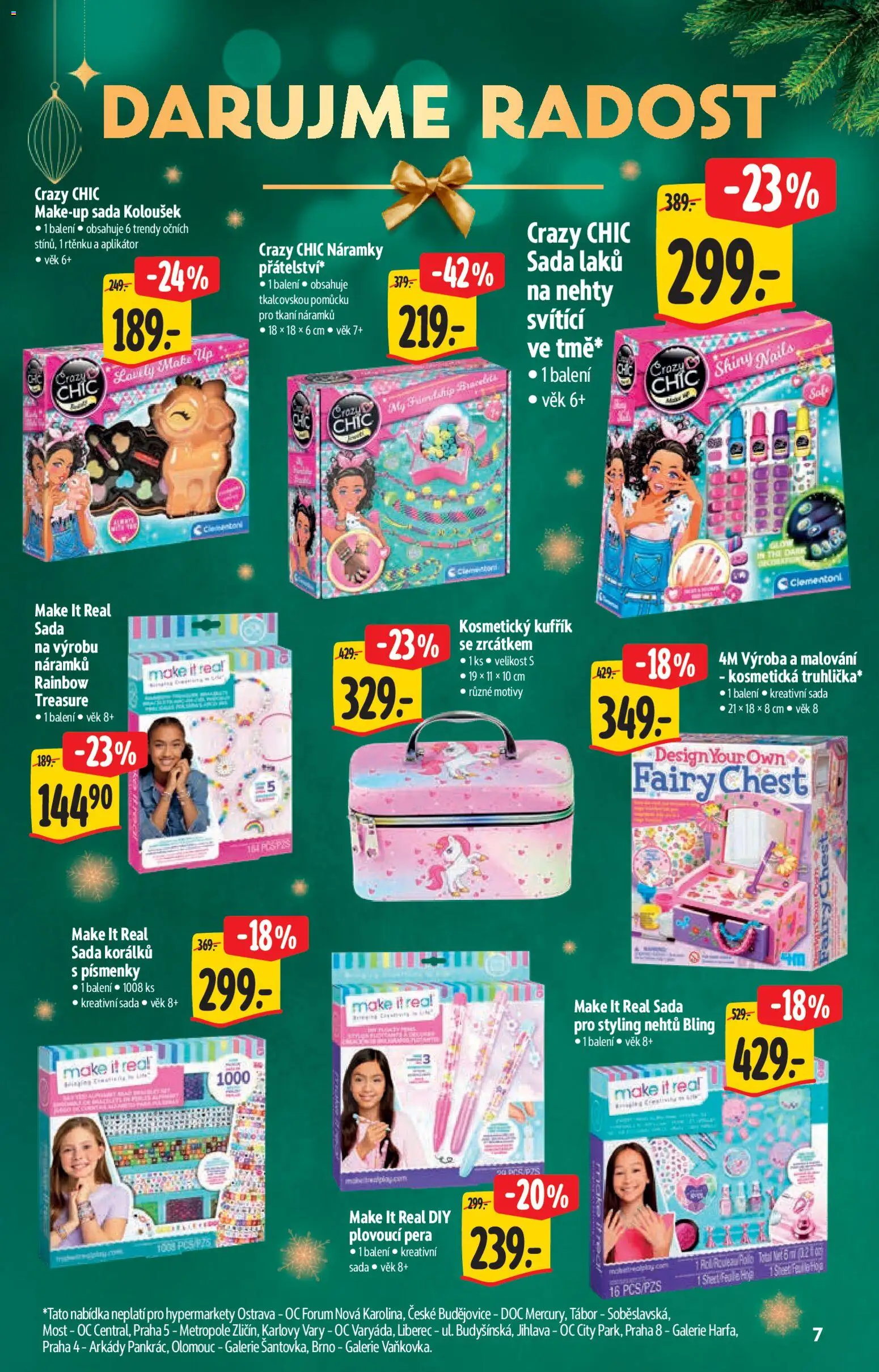 Albert katalog - Hypermarket - Dárky od 03.12.2025 | Strana: 7 | Produkty: Kufřík, Makeup, Kosmetický kufřík, Kreativní sada