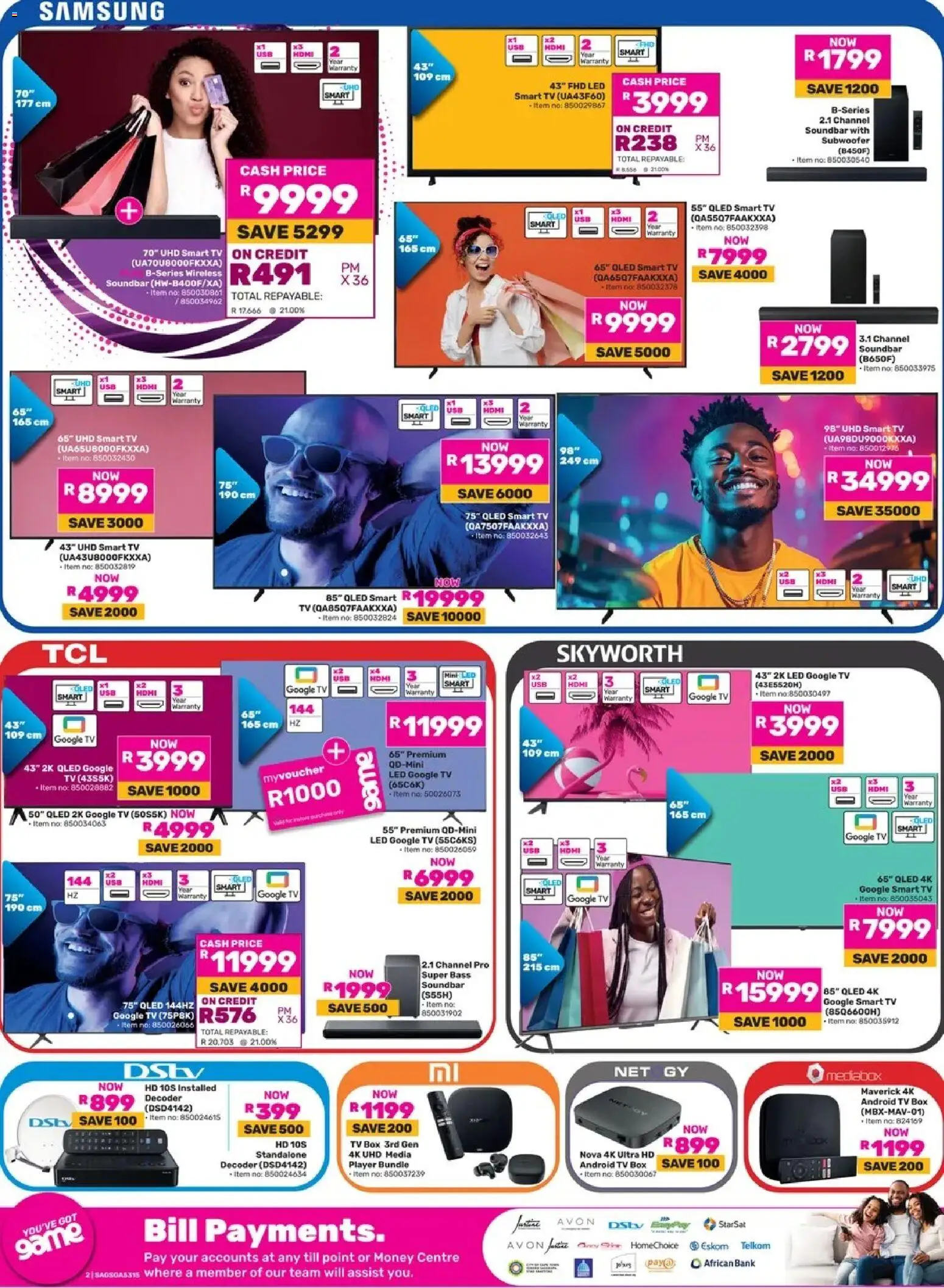 New Game catalogue – valid from 25.11.2025 | Page: 2 | Products: Player, TV, Box, Subwoofer