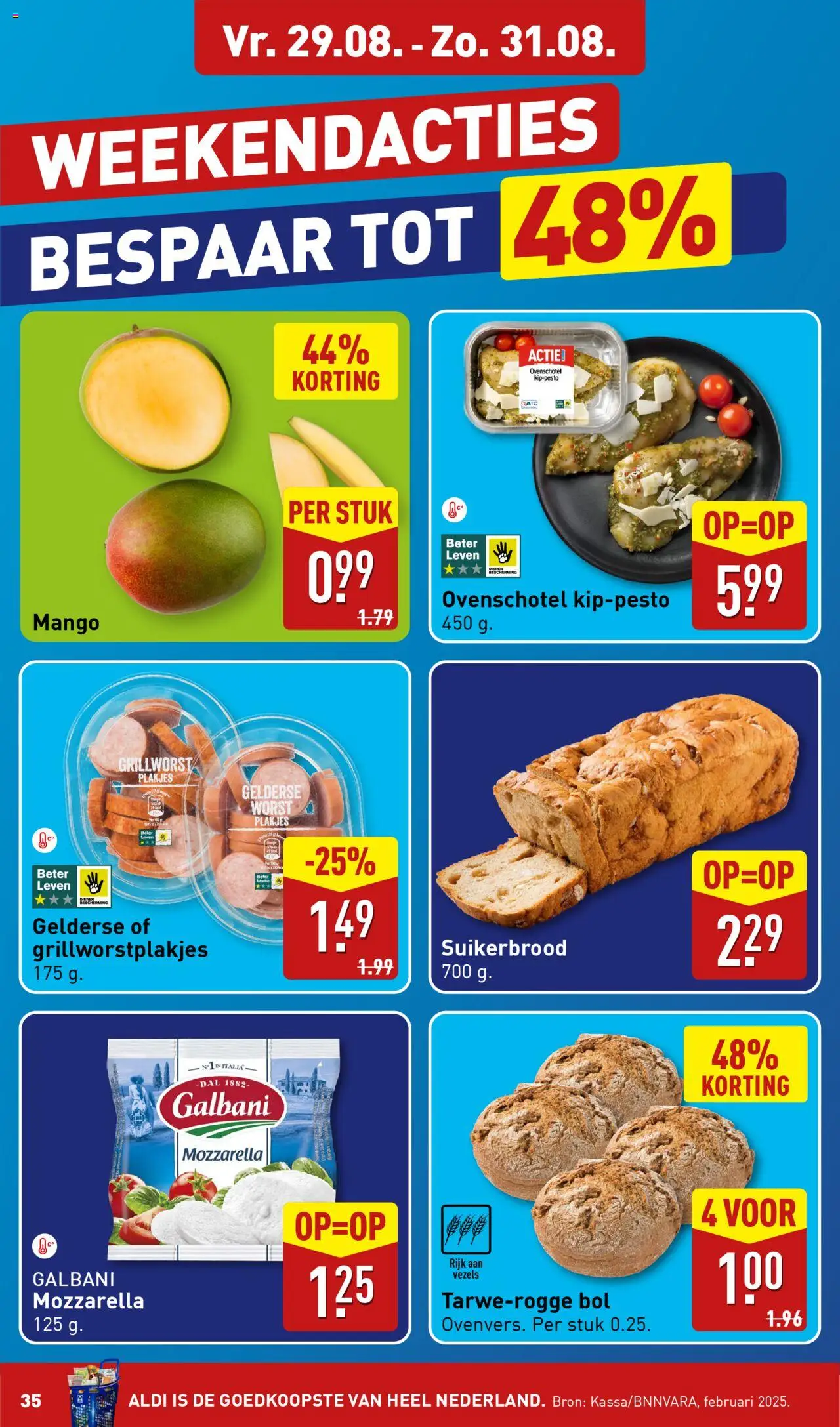  | Pagina: 35 | Producten: Worst, Mozzarella, Bol, Mango
