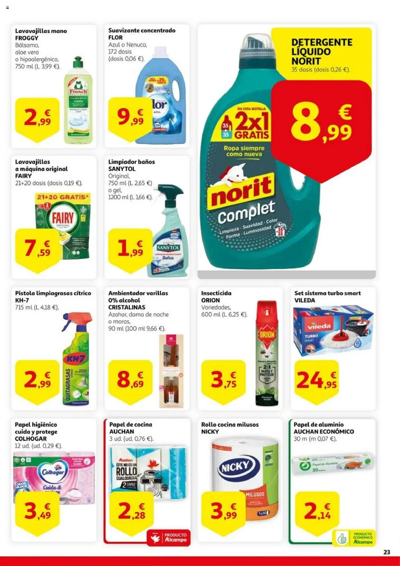Alcampo - Especial Mascotas Guanya en estalvi │ válido desde el 20.05.2025 | Página: 23 | Productos: Papel higienico, Detergente líquido, Suavizante, Lavavajillas