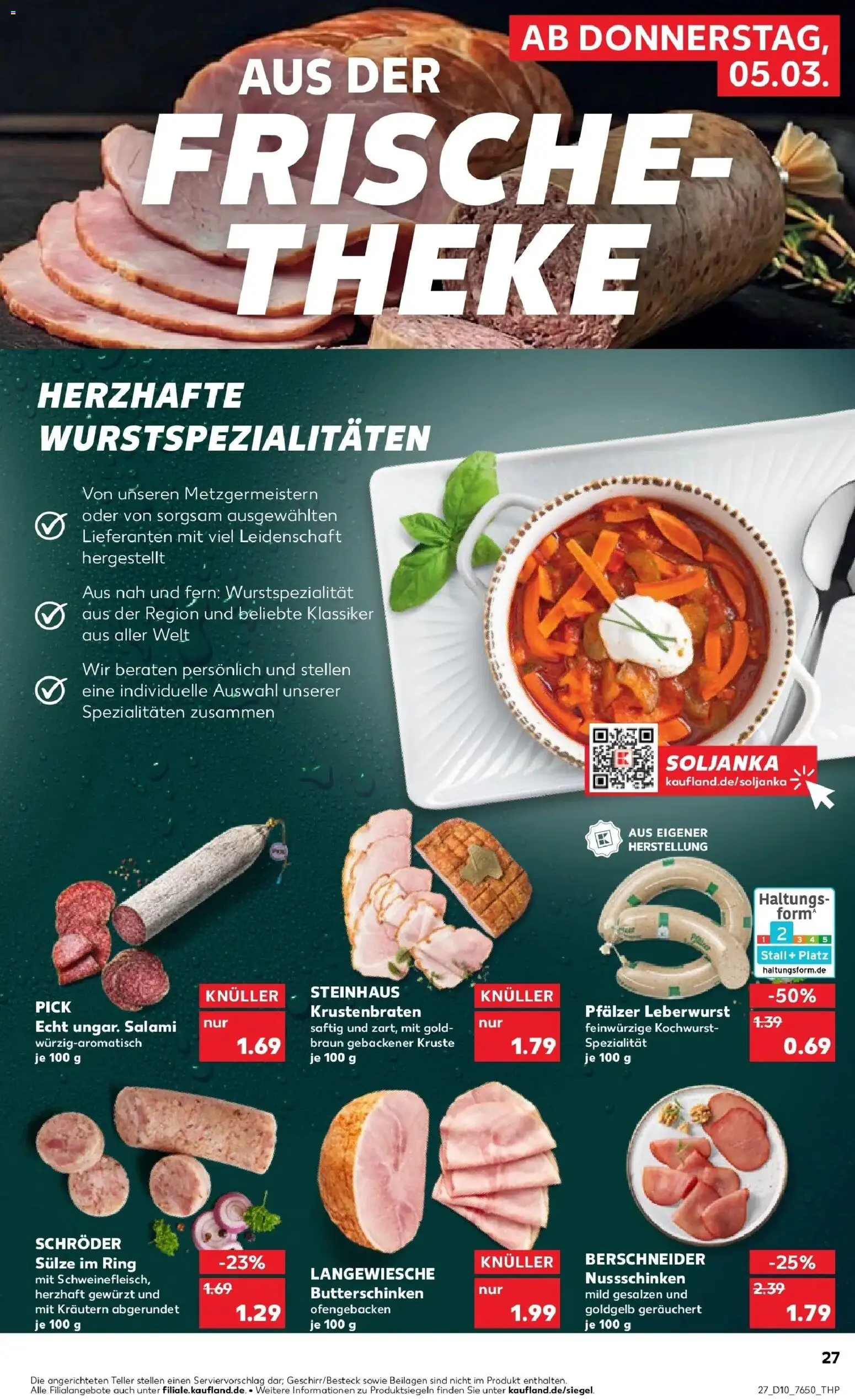 Kaufland Prospekt Herrenberg	 – gültig ab 02.03.2026 | Seite: 39 | Produkte: Theke, Krustenbraten, Salami