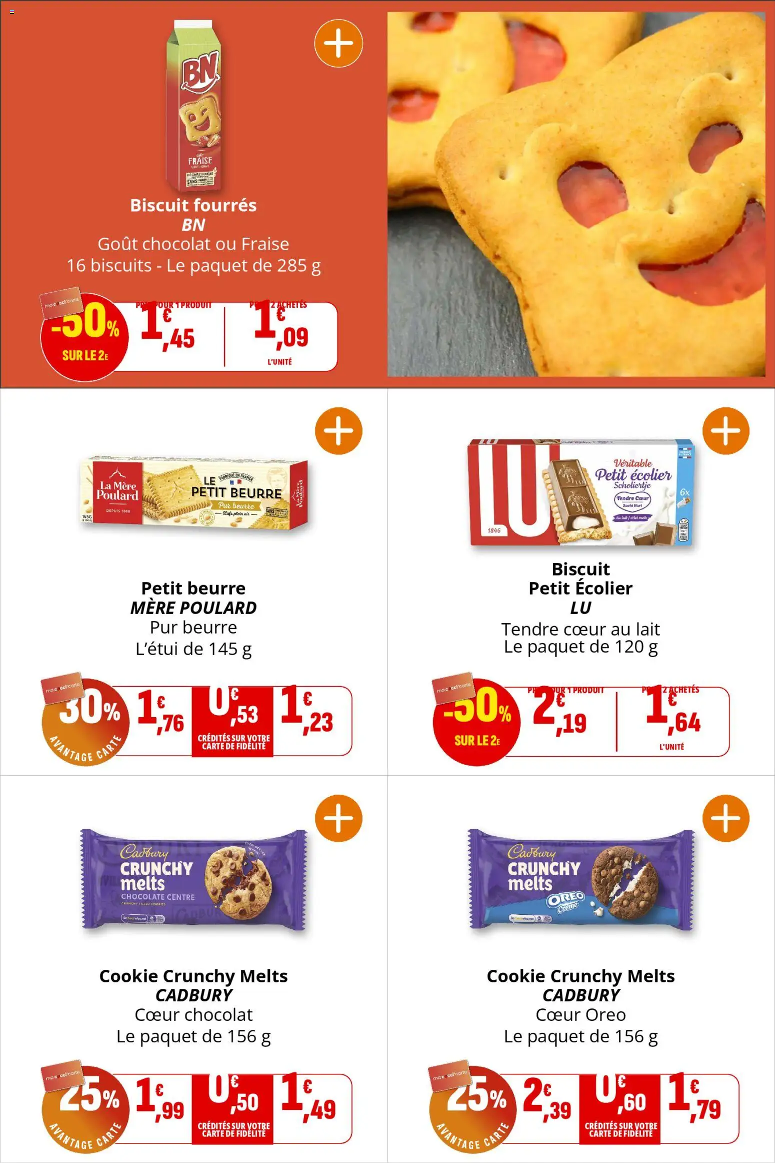 {H1} | Page: 19 | Produits: Cookies, Œufs, Crème, Biscuits