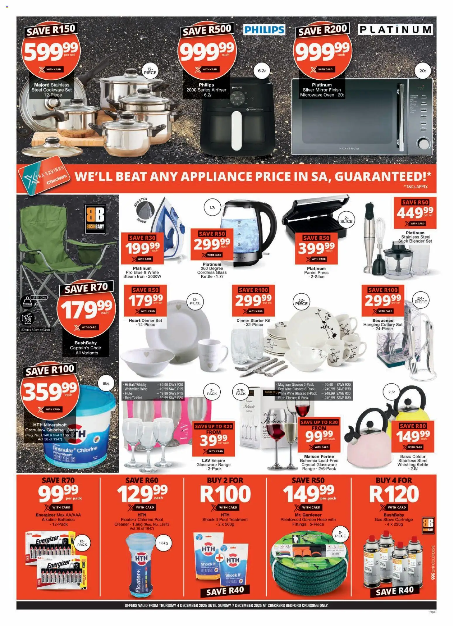 New Checkers catalogue – valid from 04.12.2025 | Page: 7 | Products: Press, Chair, Mirror, Gas stove