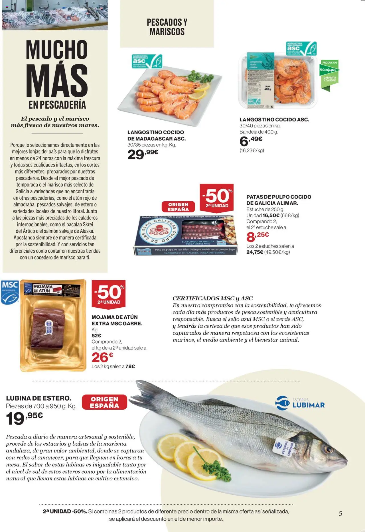 Supercor Península y Baleares │ válido desde el 11.09.2025 | Página: 5 | Productos: Jugo, Pescado, Té, Bandeja