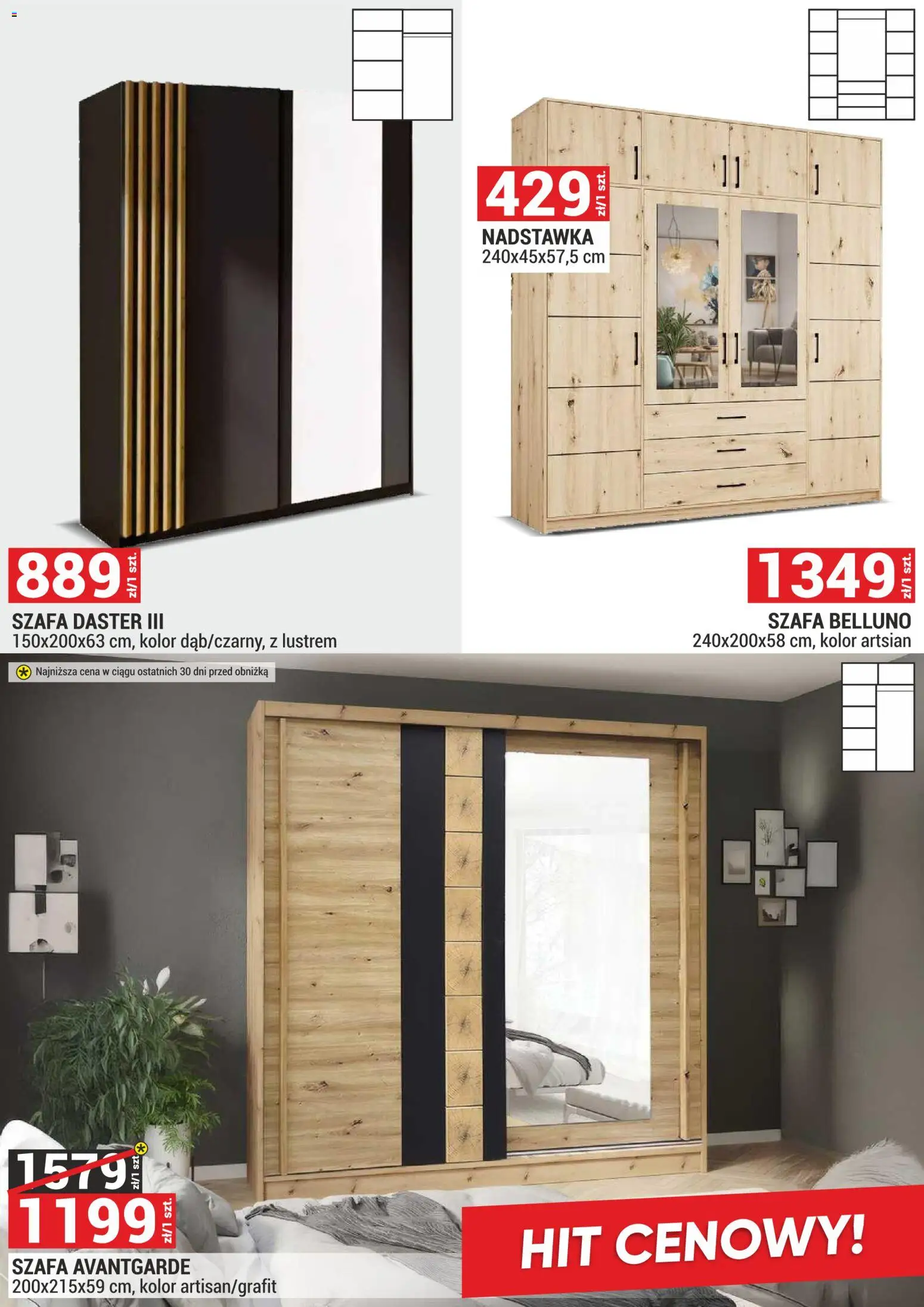 Merkury Market Gazetka - Meble, Wypoczynki, Materace od 02.01.2026 | Strona: 38 | Produkty: Szafa