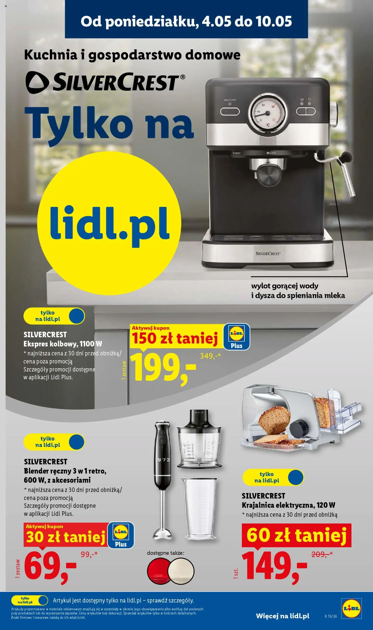 Lidl Katalog od 04.05.2026 | Strona: 7 | Produkty: Blender ręczny, Mleka, Krajalnica, Blender