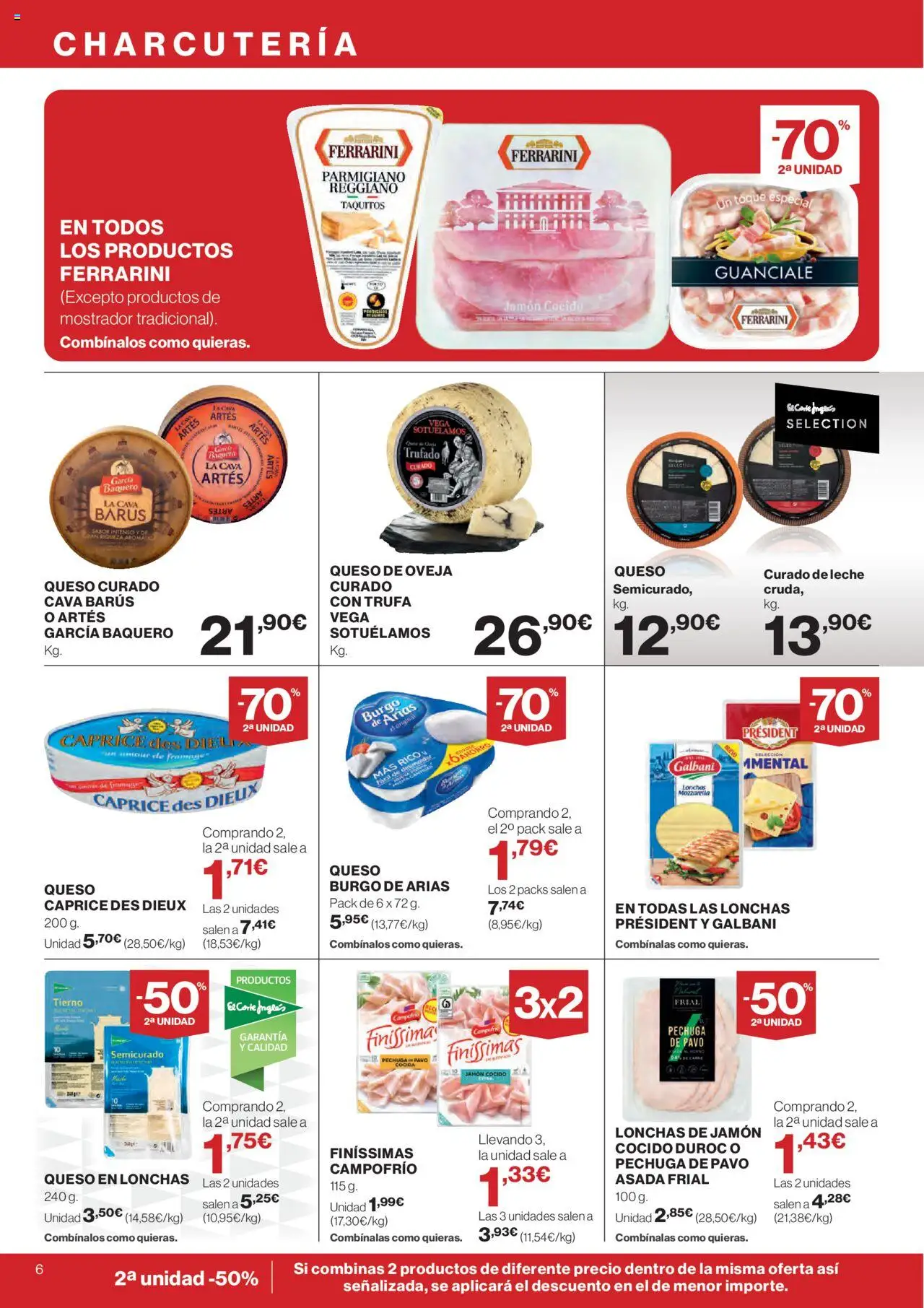 Hipercor catálogo │ válido desde el 05.06.2025 | Página: 6 | Productos: Leche, Jamón, Jamón cocido, Horno