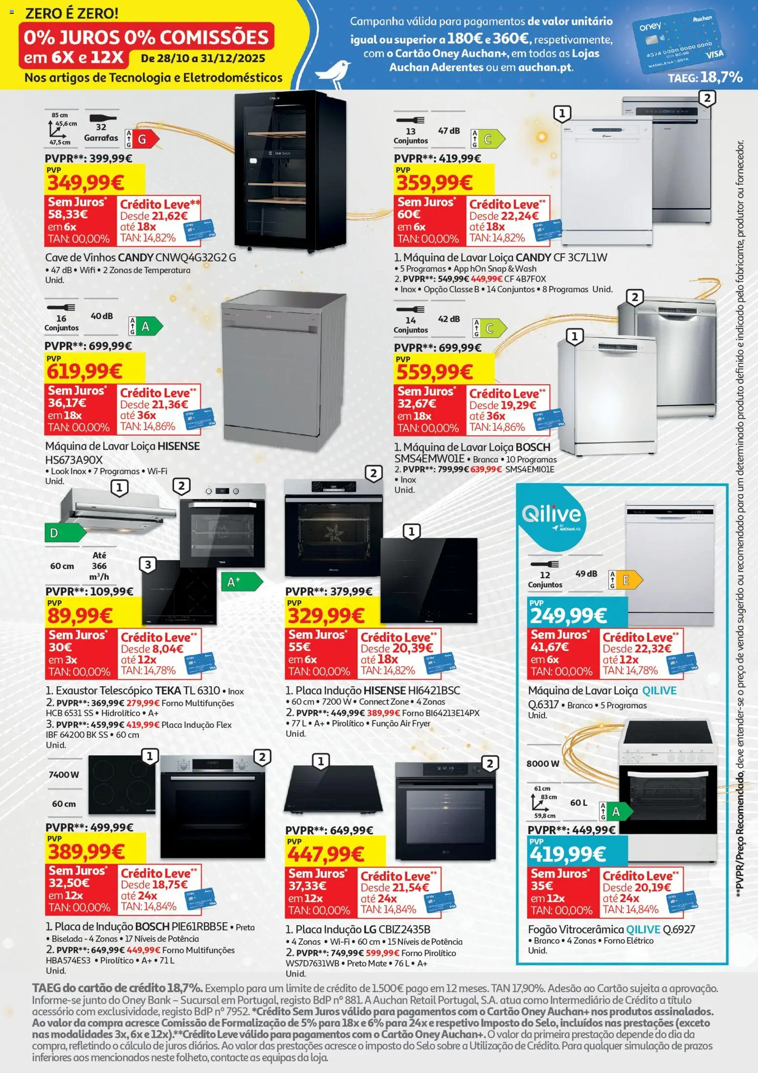 Auchan - Onde o Natal acontece com a melhor tecnologia │ válido de 21.11.2025 | Página: 17 | Produtos: Forno, Air fryer, Máquina de lavar, Fogão