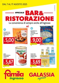 Anteprima del volantino Famila Bar & Ristorazione catalogo valido a partire dal 07.08.2025
