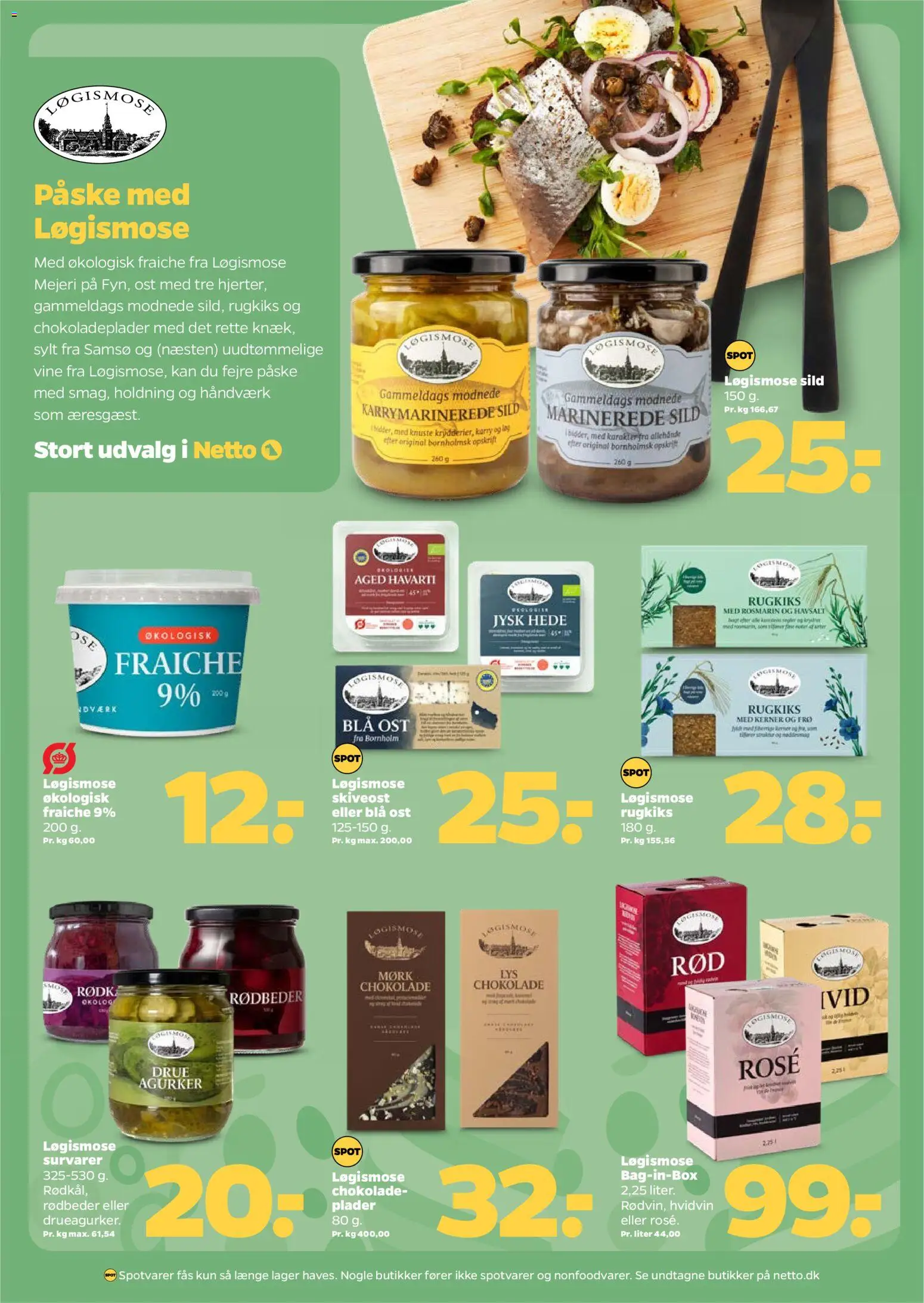 Netto tilbudsavis – gyldig fra 28.03.2026 | Side: 10 | Produkter: Ost, Karry, Chokolade, Sild