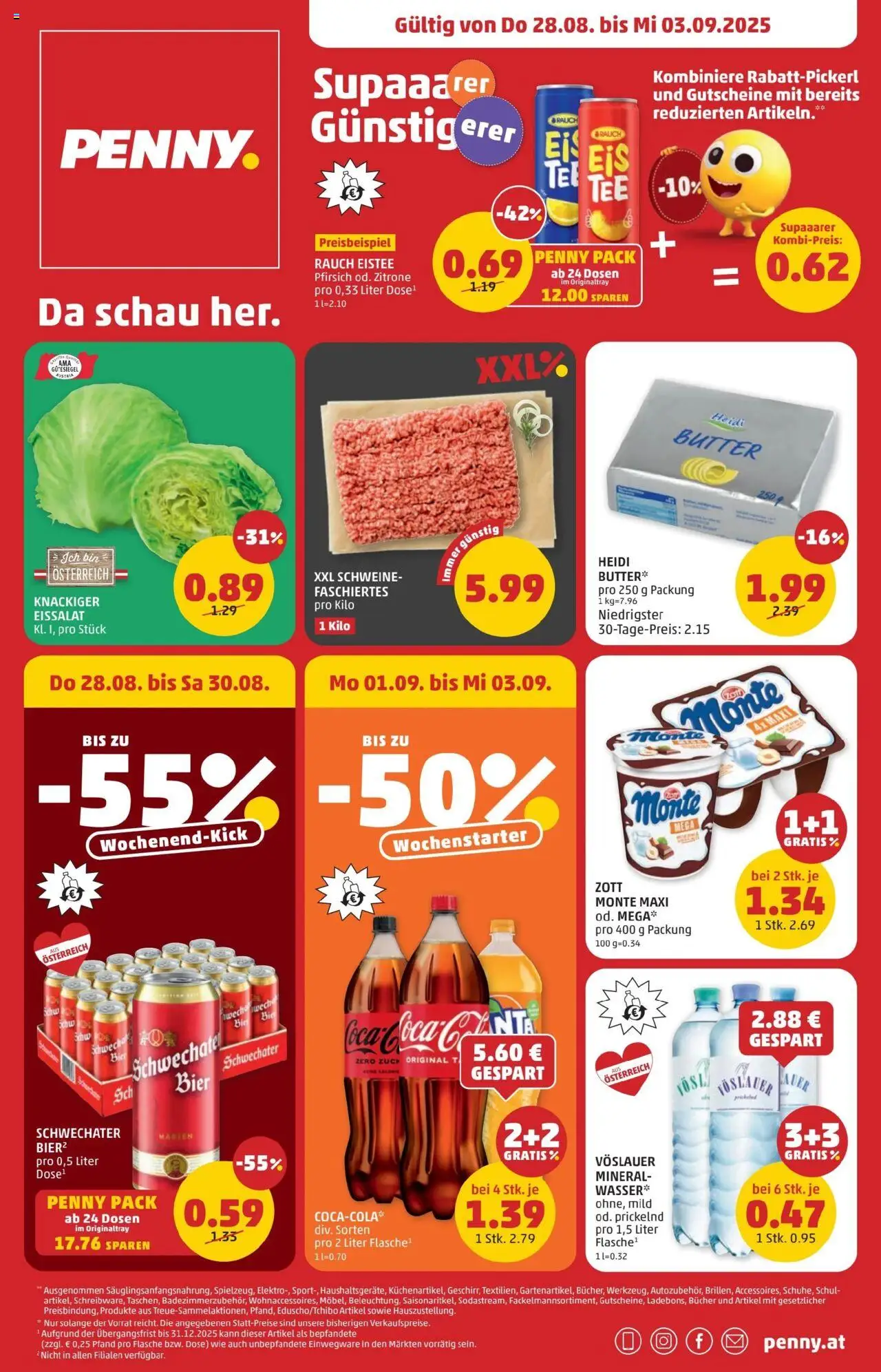 Penny Markt Flugblatt gültig ab 28.08.2025 | Seite: 1 | Produkte: Zitrone, Pfirsich, Butter, Bier